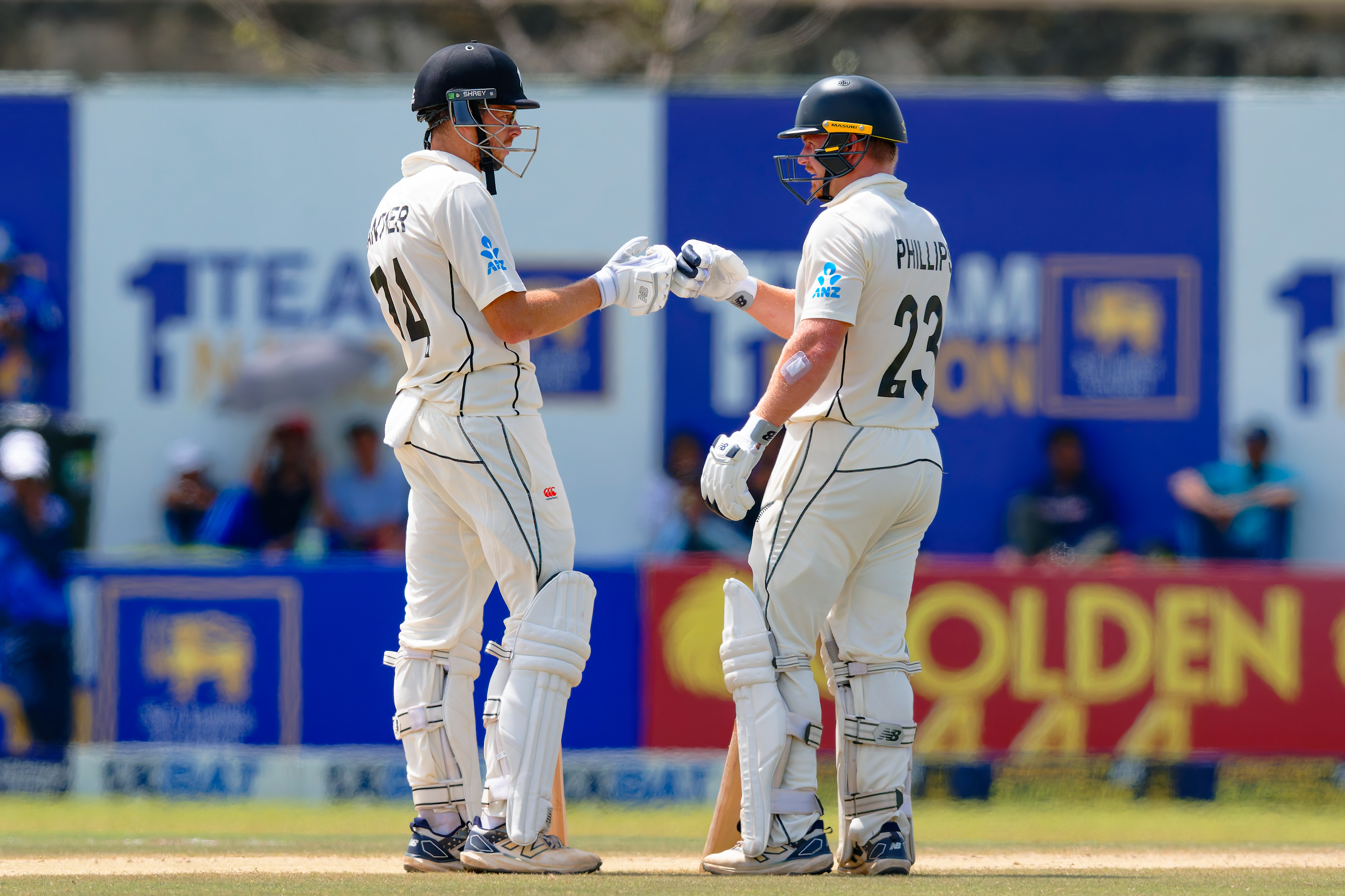 Mitchell Santner and Glenn Phillips both made half-centuries. Photo / Sri Lanka Cricket