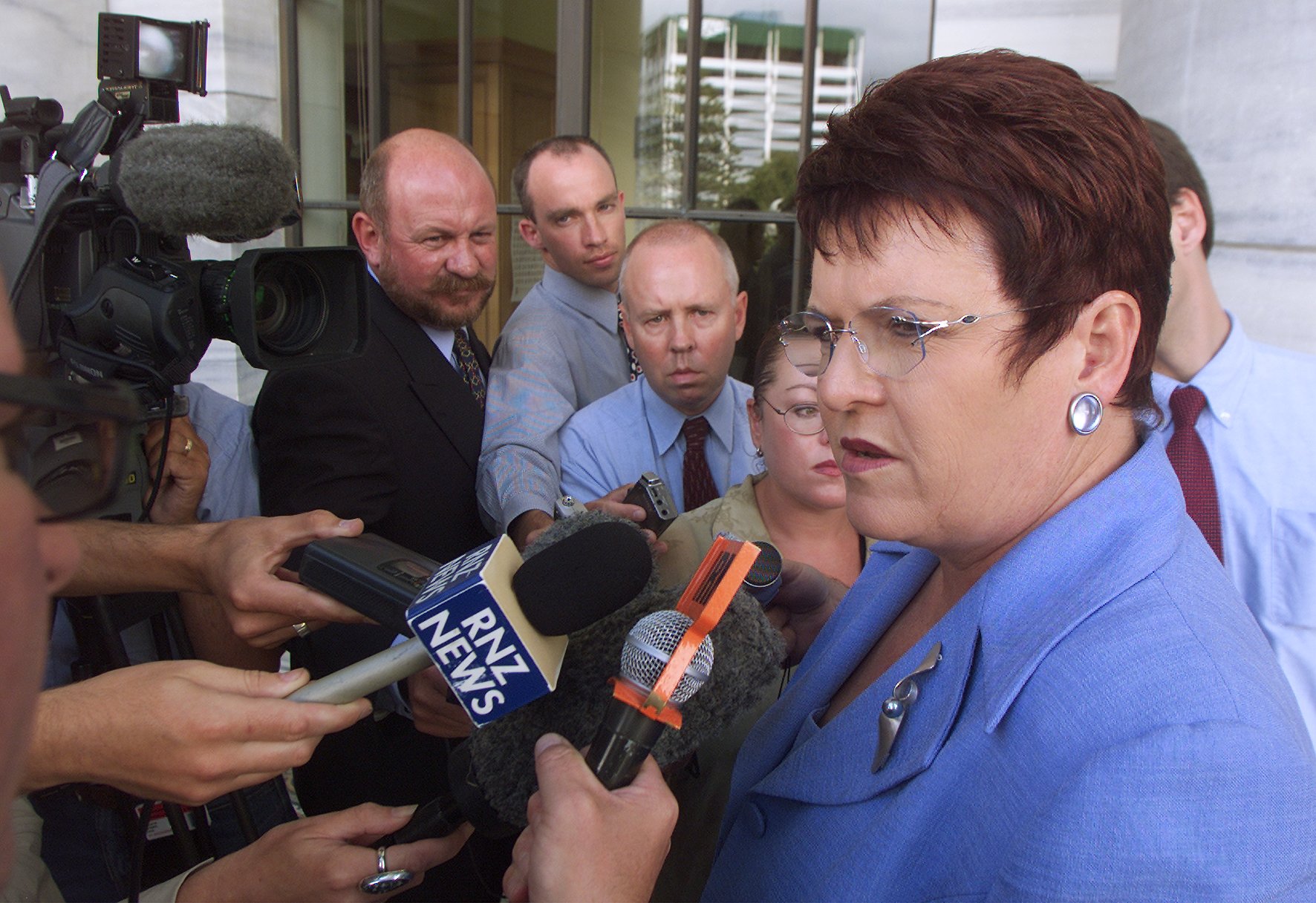 Jenny Shipley, New Zealand's first female PM (John Armstrong can be seen, centre). Photo / Mark Mitchell