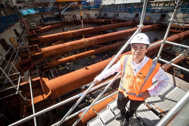 Mott MacDonald's Nick Gillespie at the site. Photo / Jason Oxenham