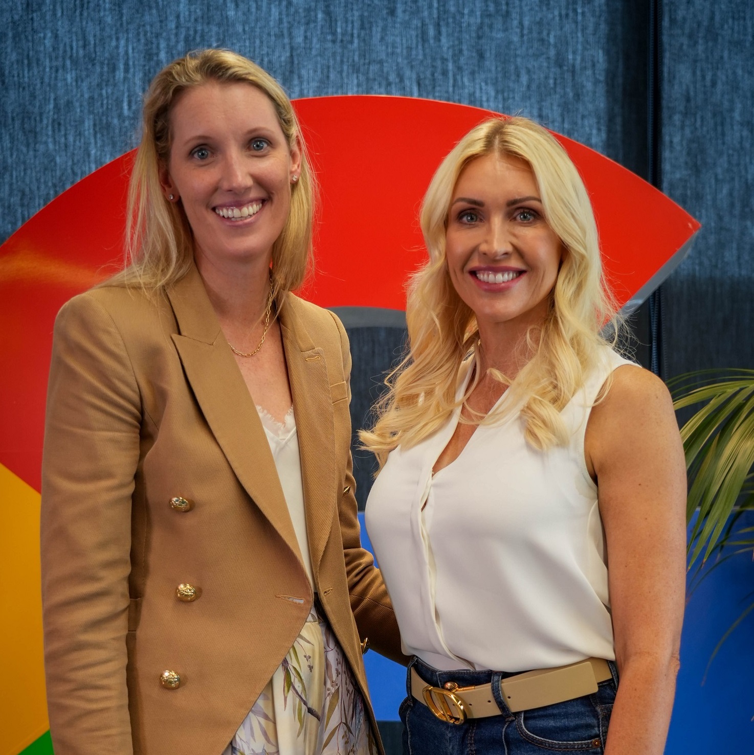 Zeil founder Anna Mowbray, right, with Google country director New Zealand Caroline Rainsford. Photo / Carson Bluck