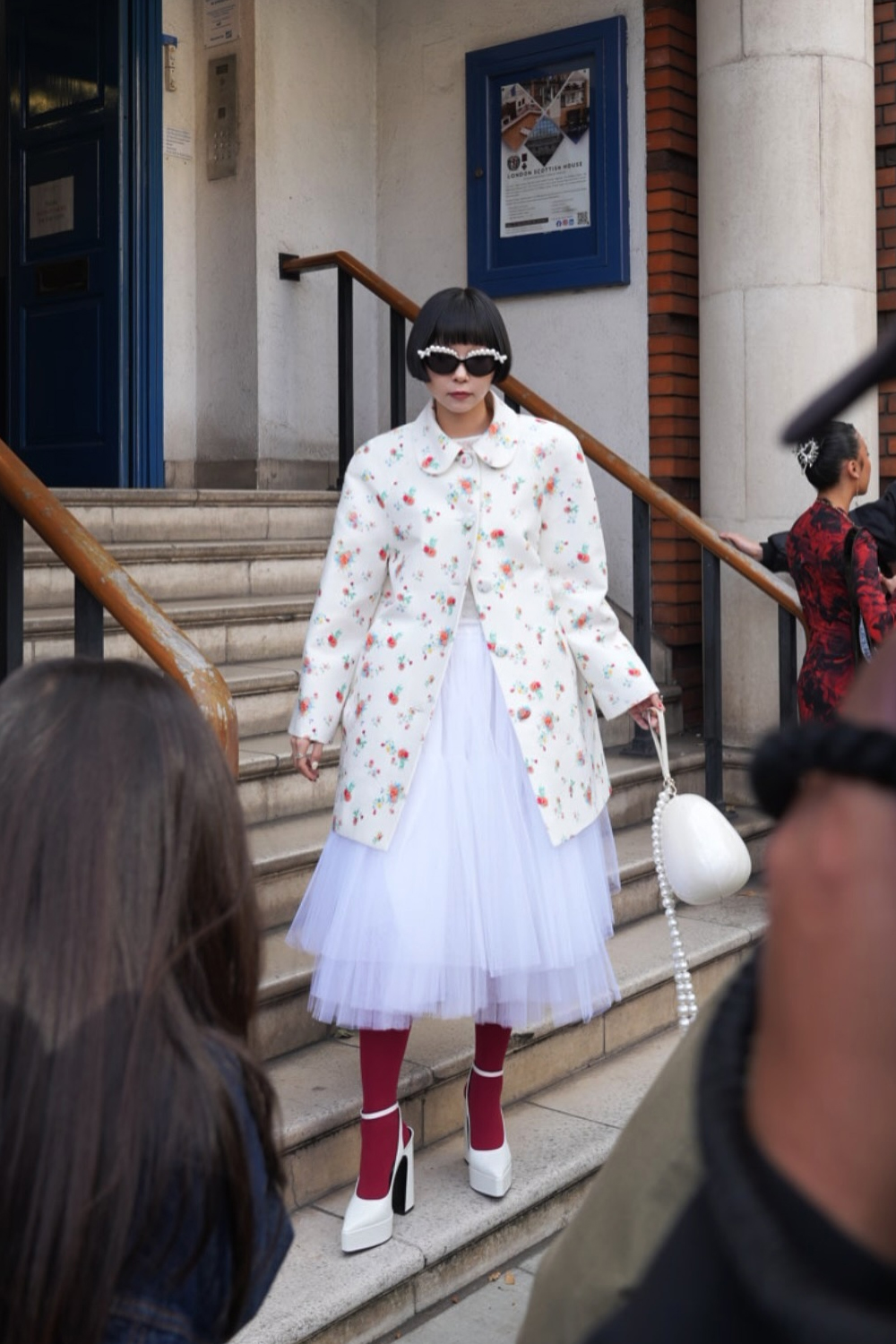 Asaginyo attends the Yuhan Wang show at London Fashion Week. Photo / @asagiinyo