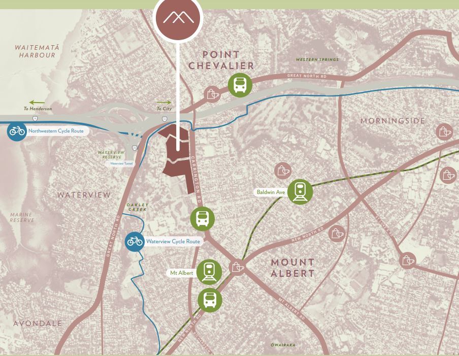 Where the partnership plans to begin development. Photo / supplied