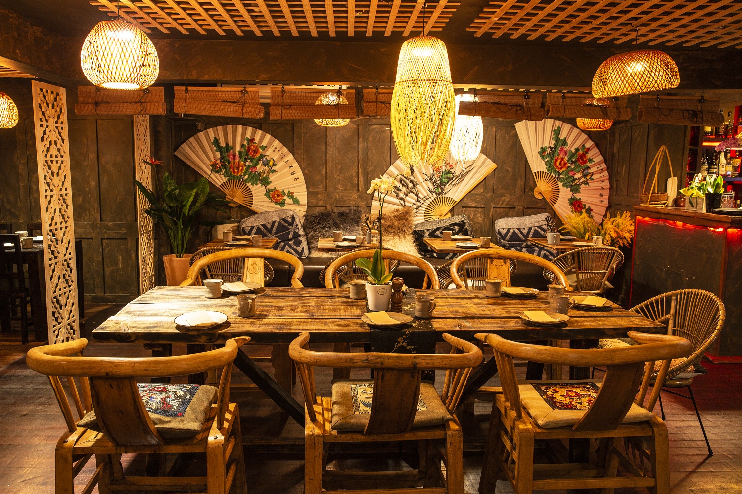 The dining room is located below street level. Photo / Babiche Martens