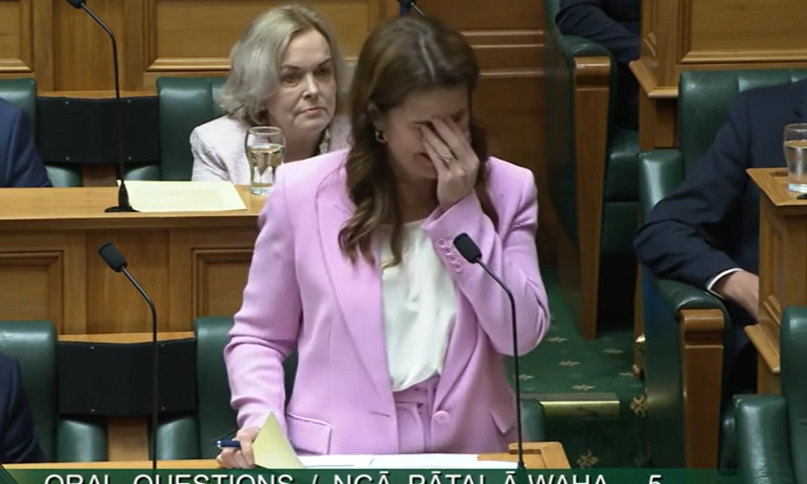 Nicola Willis after making a quip about the 