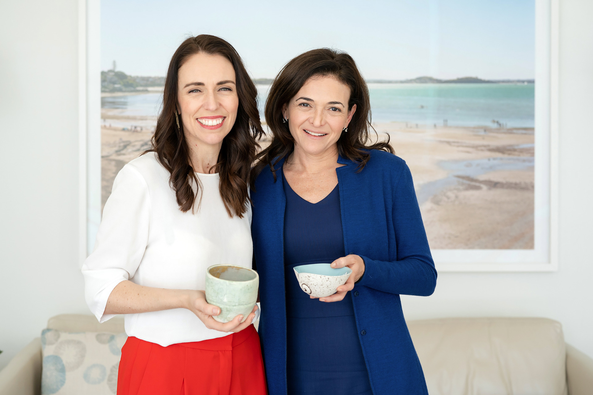 PM Jacinda Ardern, pictured here with Facebook 2IC Sheryl Sandberg in New York, said a year ago that New Zealand laws around digital harm needed to change. Photo / Supplied