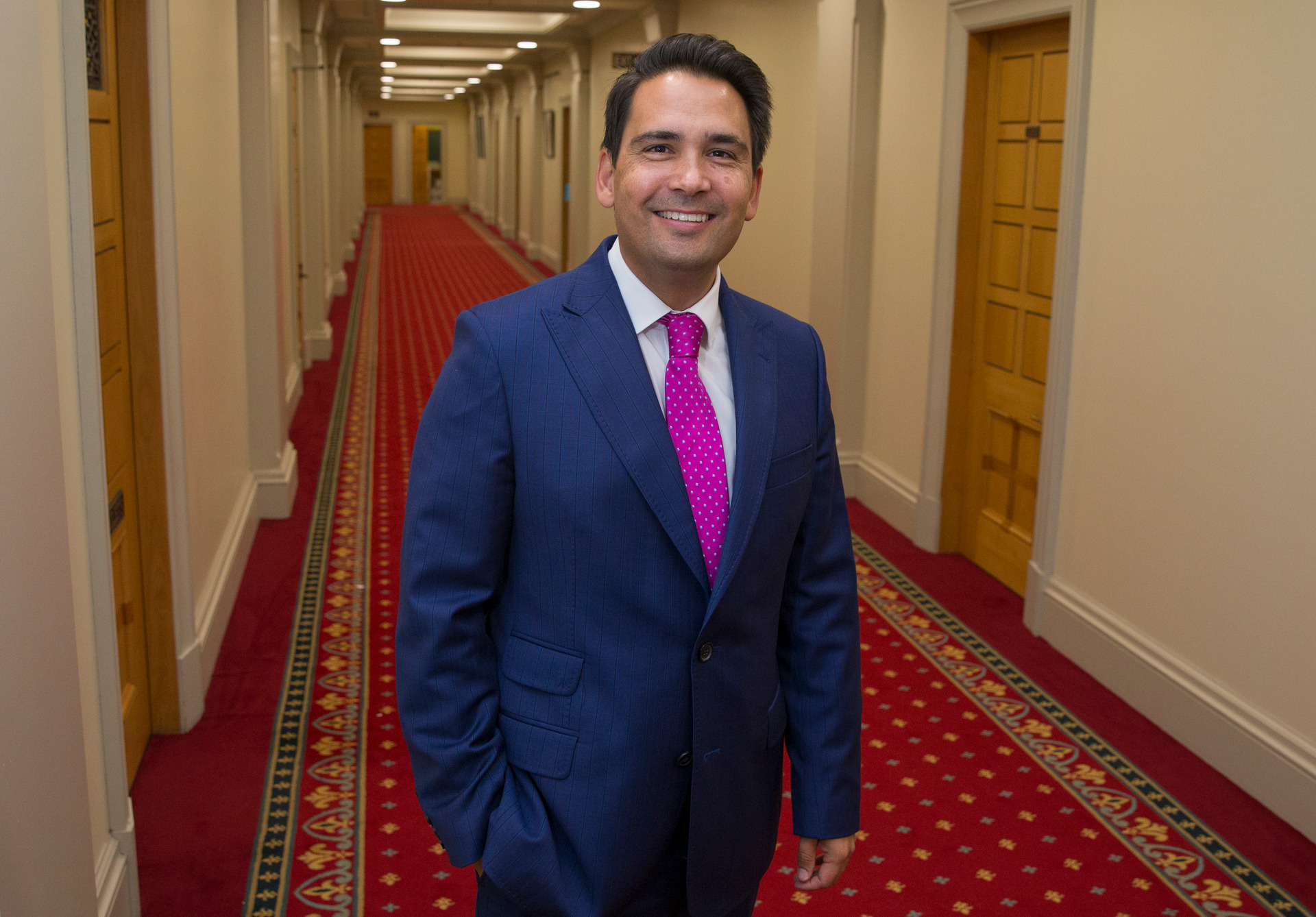 National Party leader Simon Bridges has made a slight polling gain as preferred prime minister. Photo / Mark Mitchell.