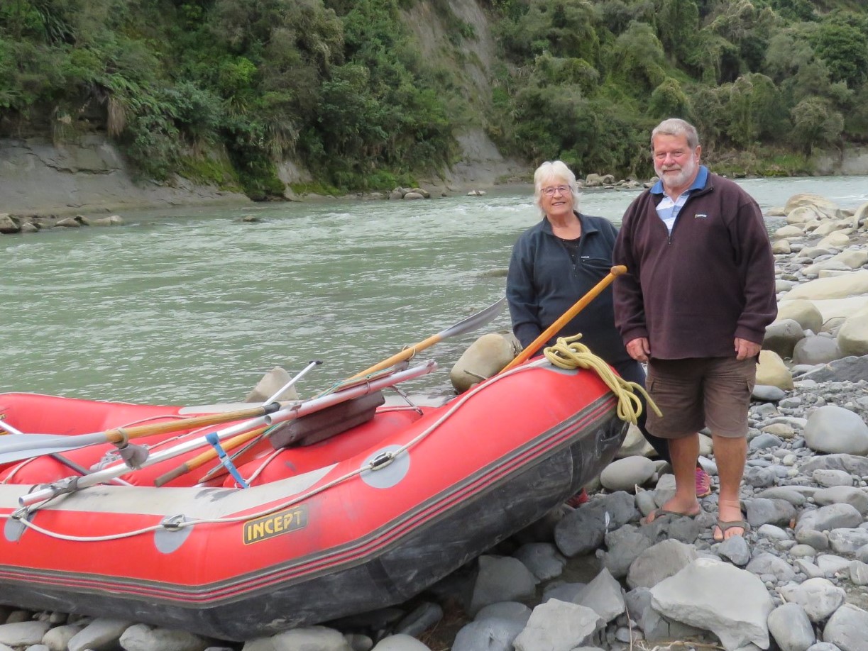 Sheryl and Neill Bainbridge on a rafting trip in May. In July Neill was diagnosed with cancer and died before getting specialist treatment.