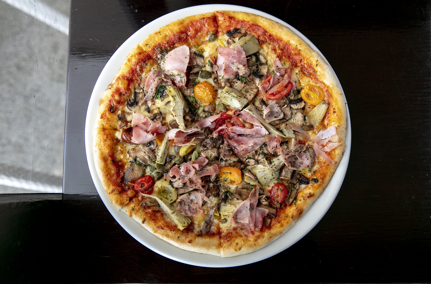 Prego’s capricciosa pizza. Photo / Babiche Martens