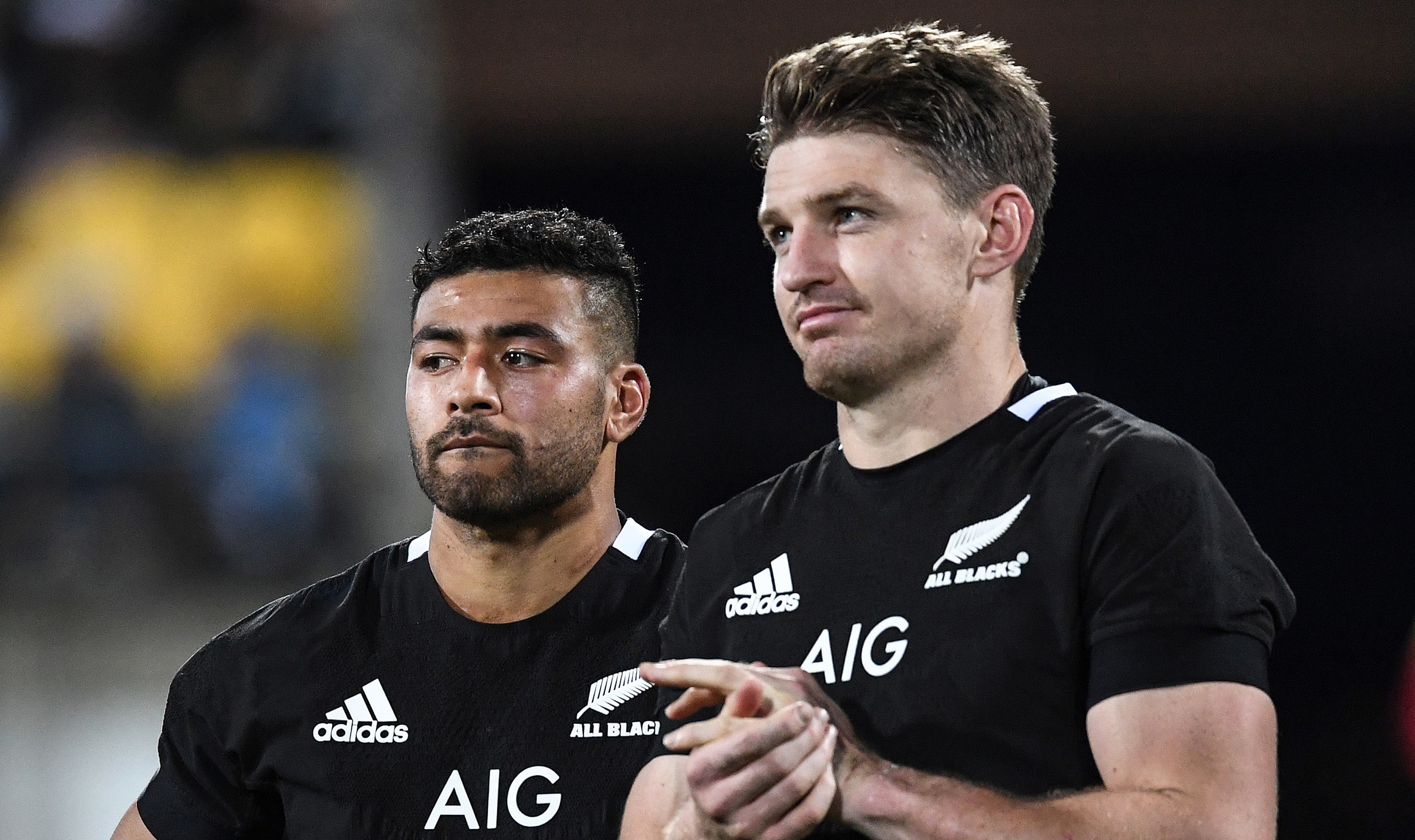 Richie Mo'unga and Beauden Barrett. Photo / Photosport
