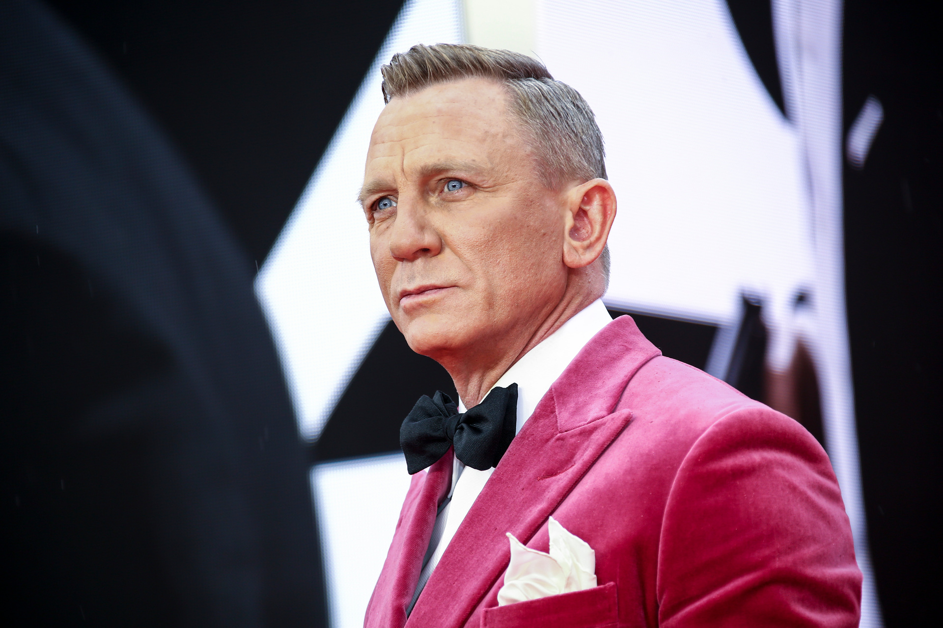 Daniel Craig poses for photographers upon arrival for the World premiere of the film 'No Time To Die', in London. Photo / AP
