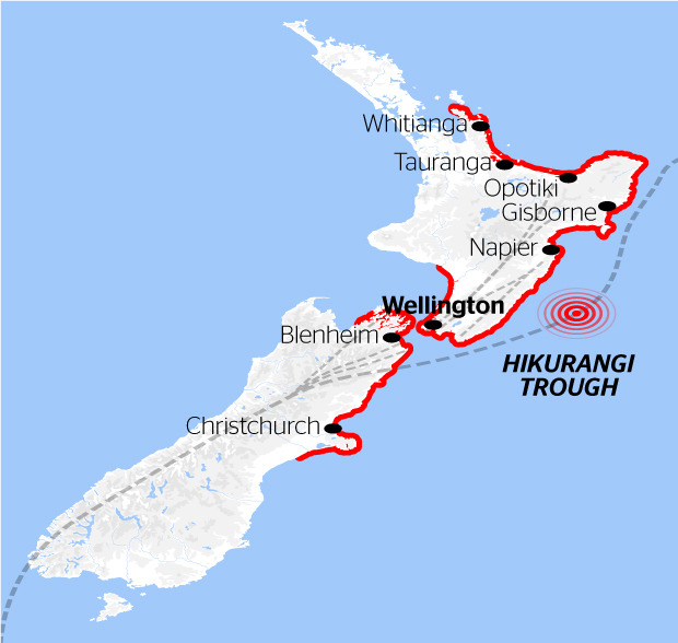 Video simulation shows 12m-high tsunami battering New Zealand coast - NZ  Herald