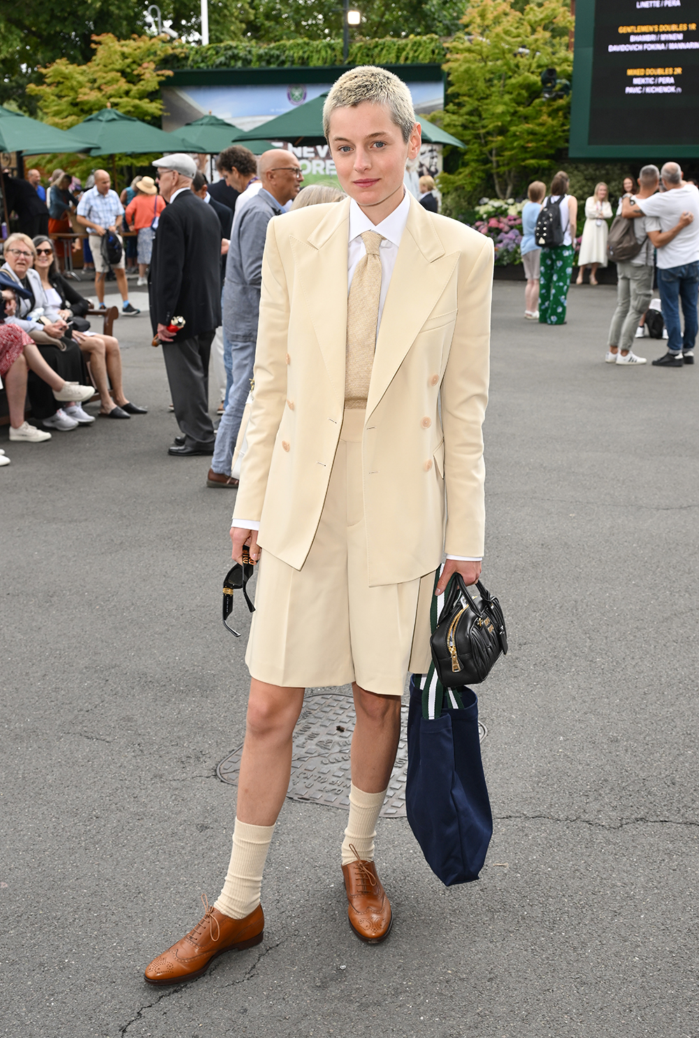 Emma Corrin attends day seven of Wimbledon in London. Photo / Getty Images