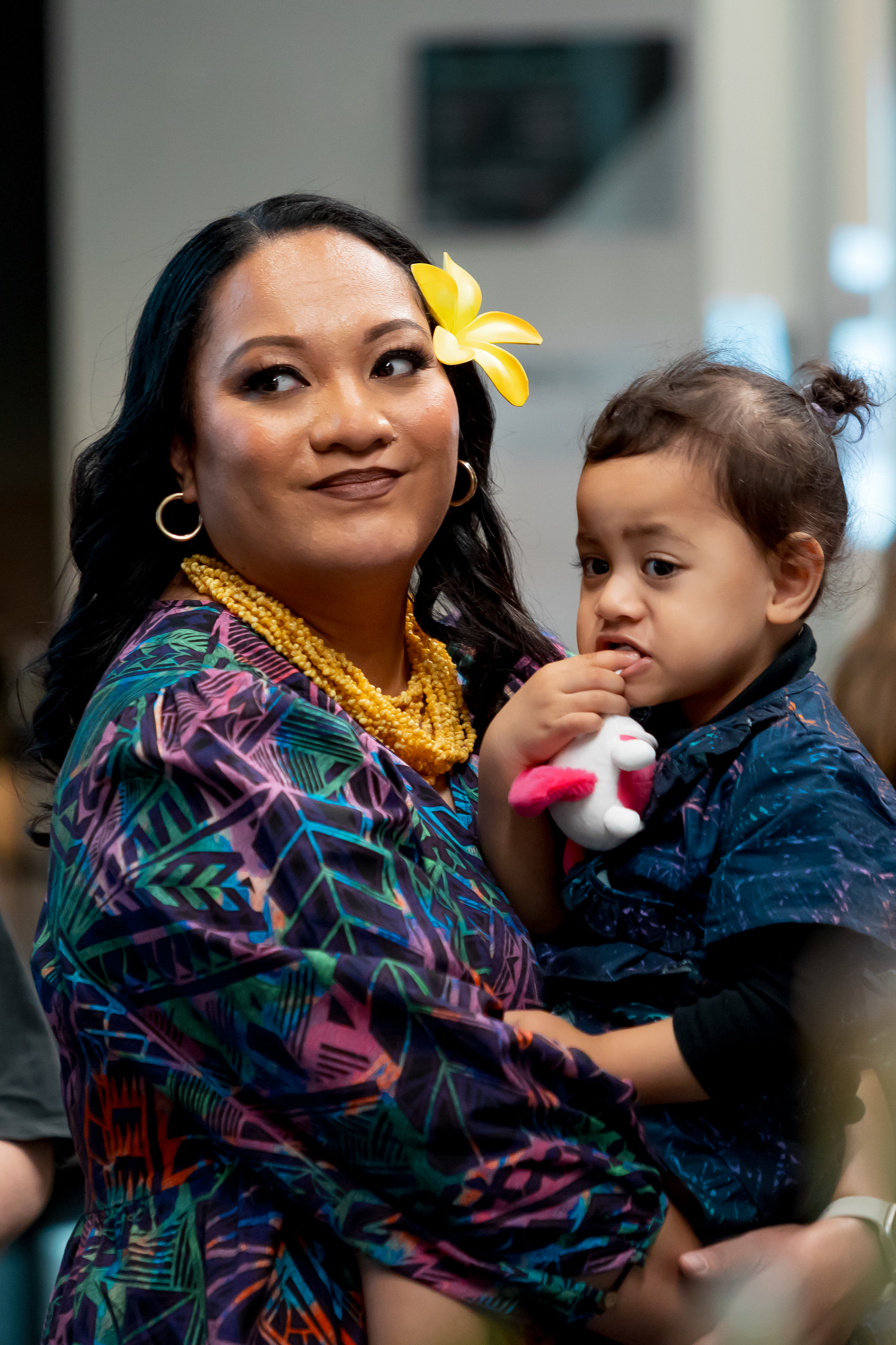 Grace Tinetali-Fiavaai, a proud mum of two, holds daughter Athena. Photo / Julie Zhu
