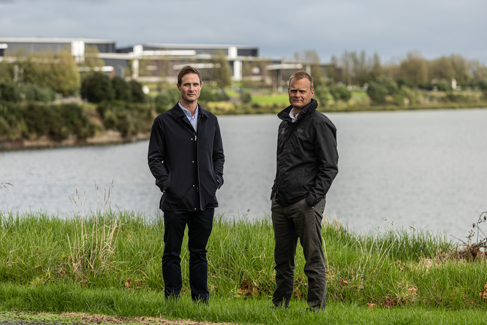 Evan Sanders (left) and Mike Gimblett of Goodman at Highbrook a few months ago. Photo / Jason Dorday