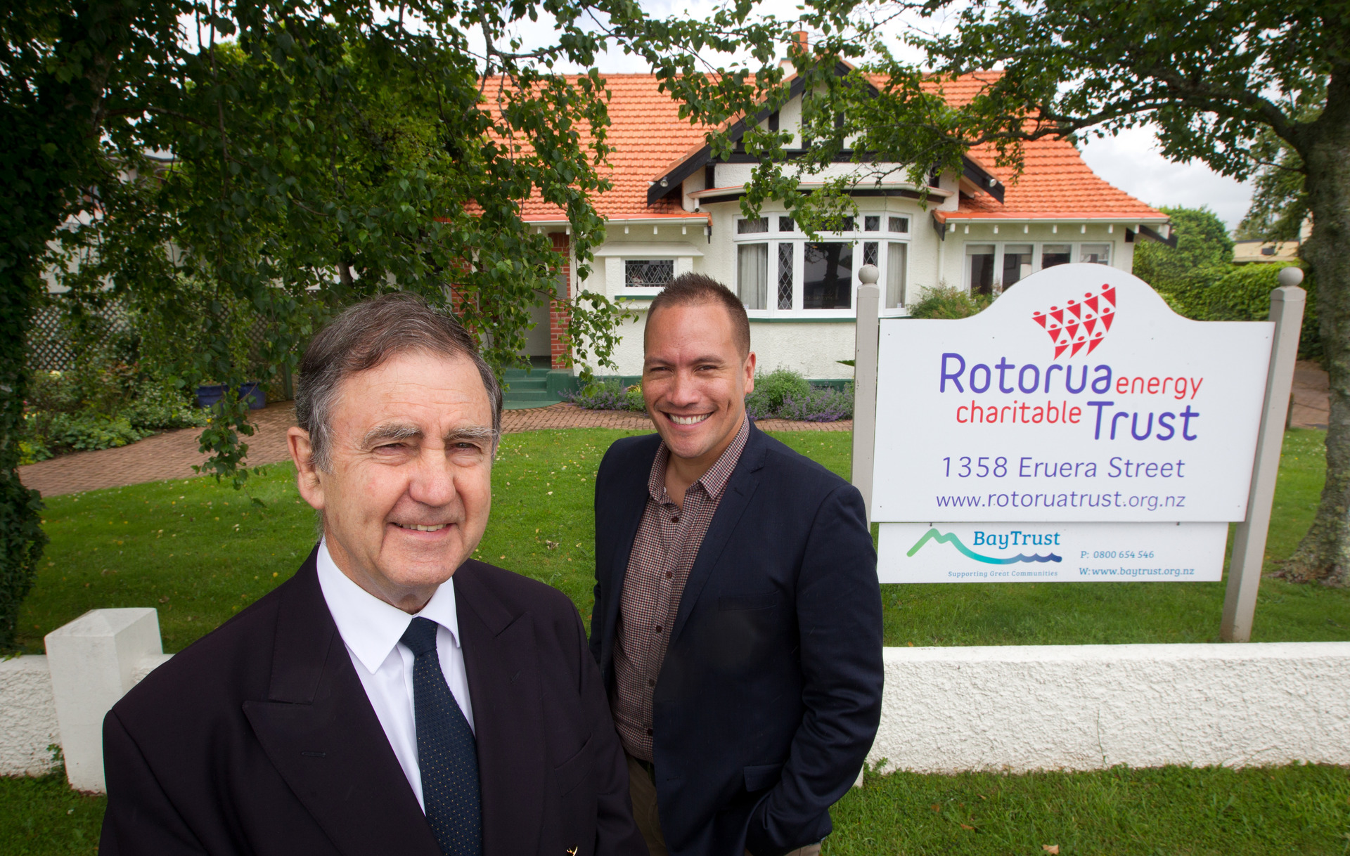 Rotorua Energy Charitable Trust chairman Stewart Edward (left) and deputy chairman Tāmati Coffey. Photo / File
