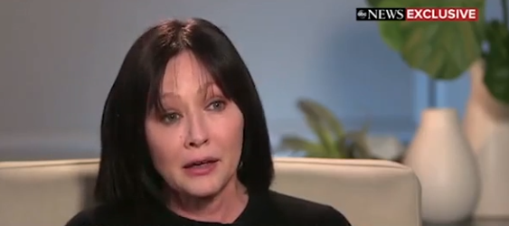 Shannen Doherty revealed her heartbreaking diagnosis in an exclusive television interview. Photo / ABC News