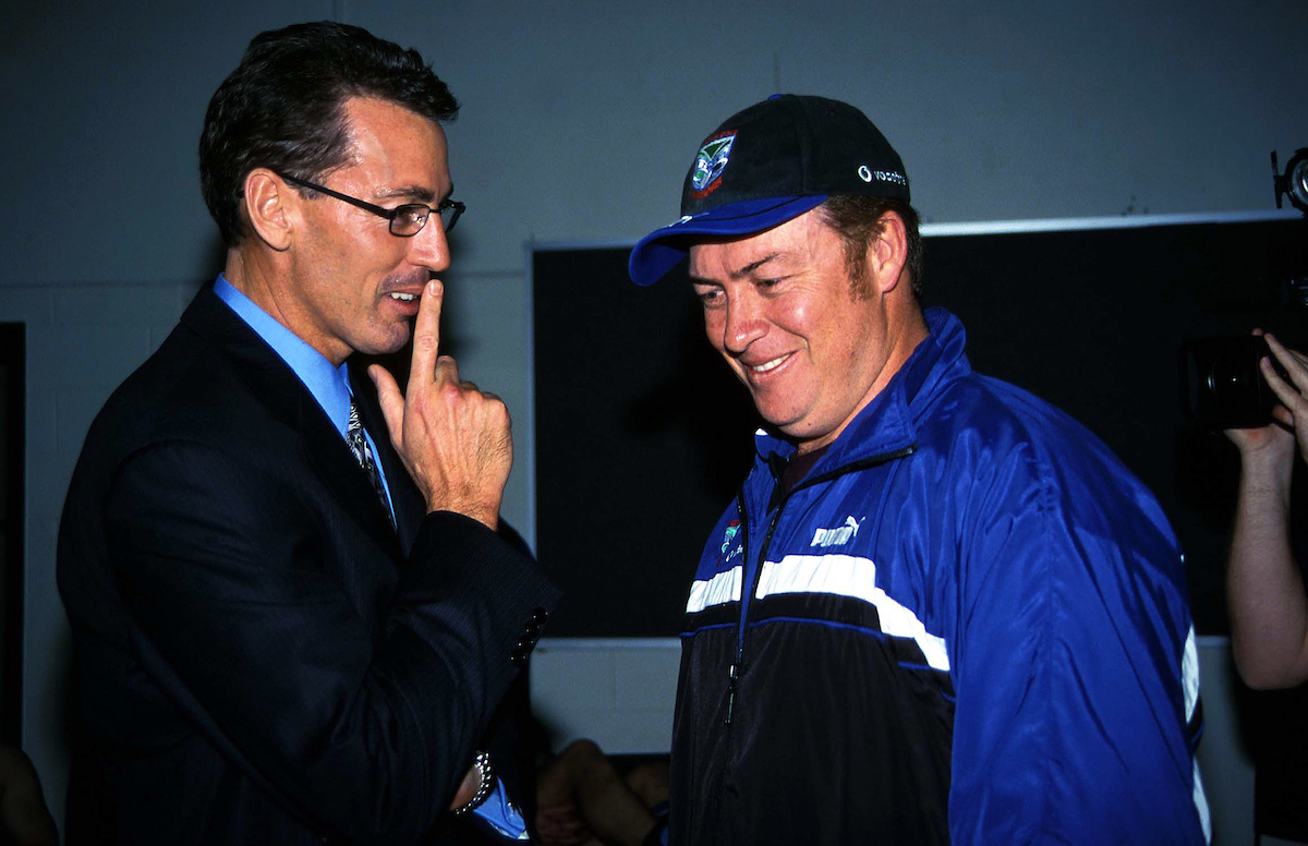 Eric Watson and Daniel Anderson in 2001. Photosport