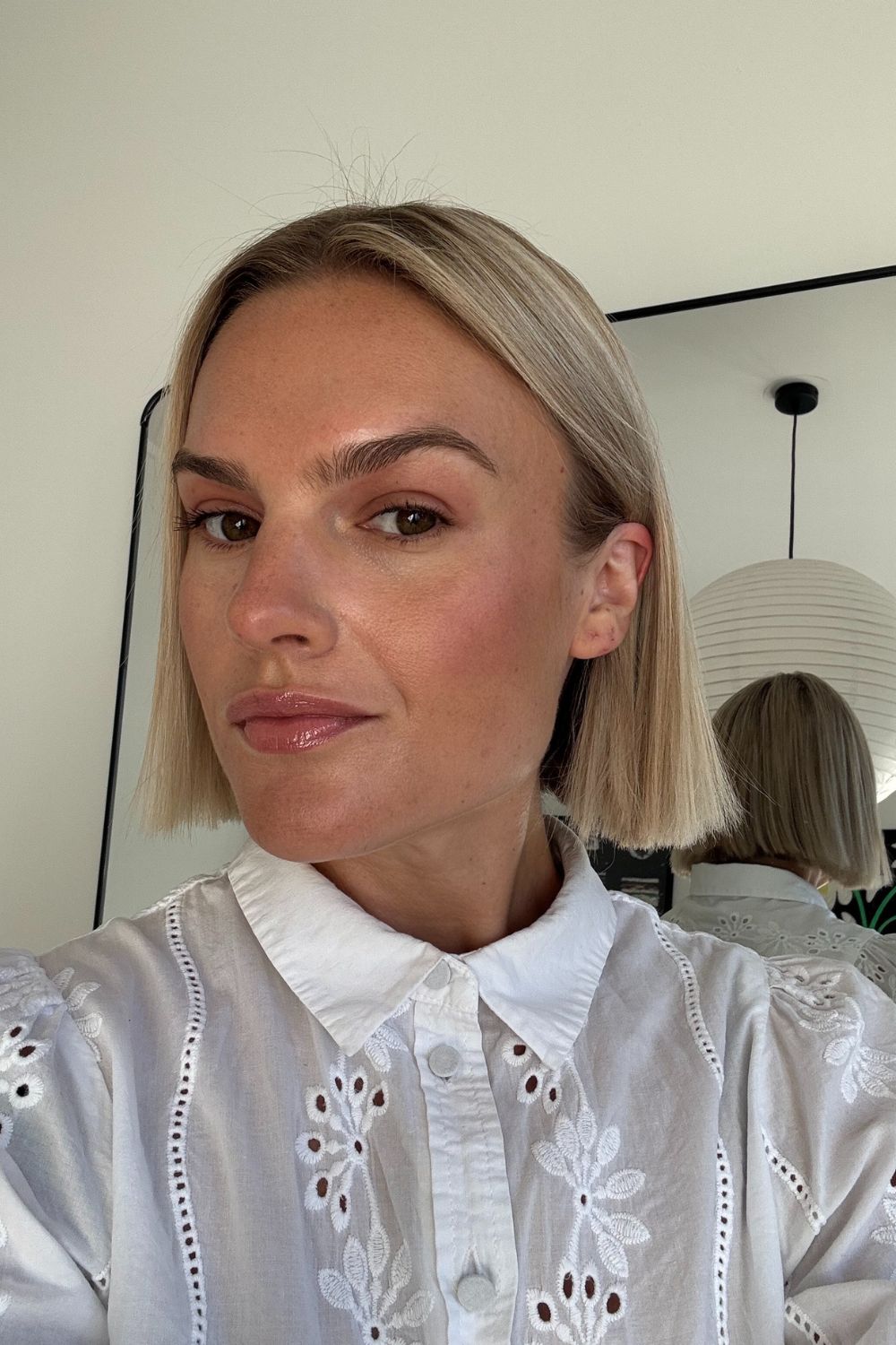 Tyson after using the Ghd Chronos Max on her chin-length crop. 