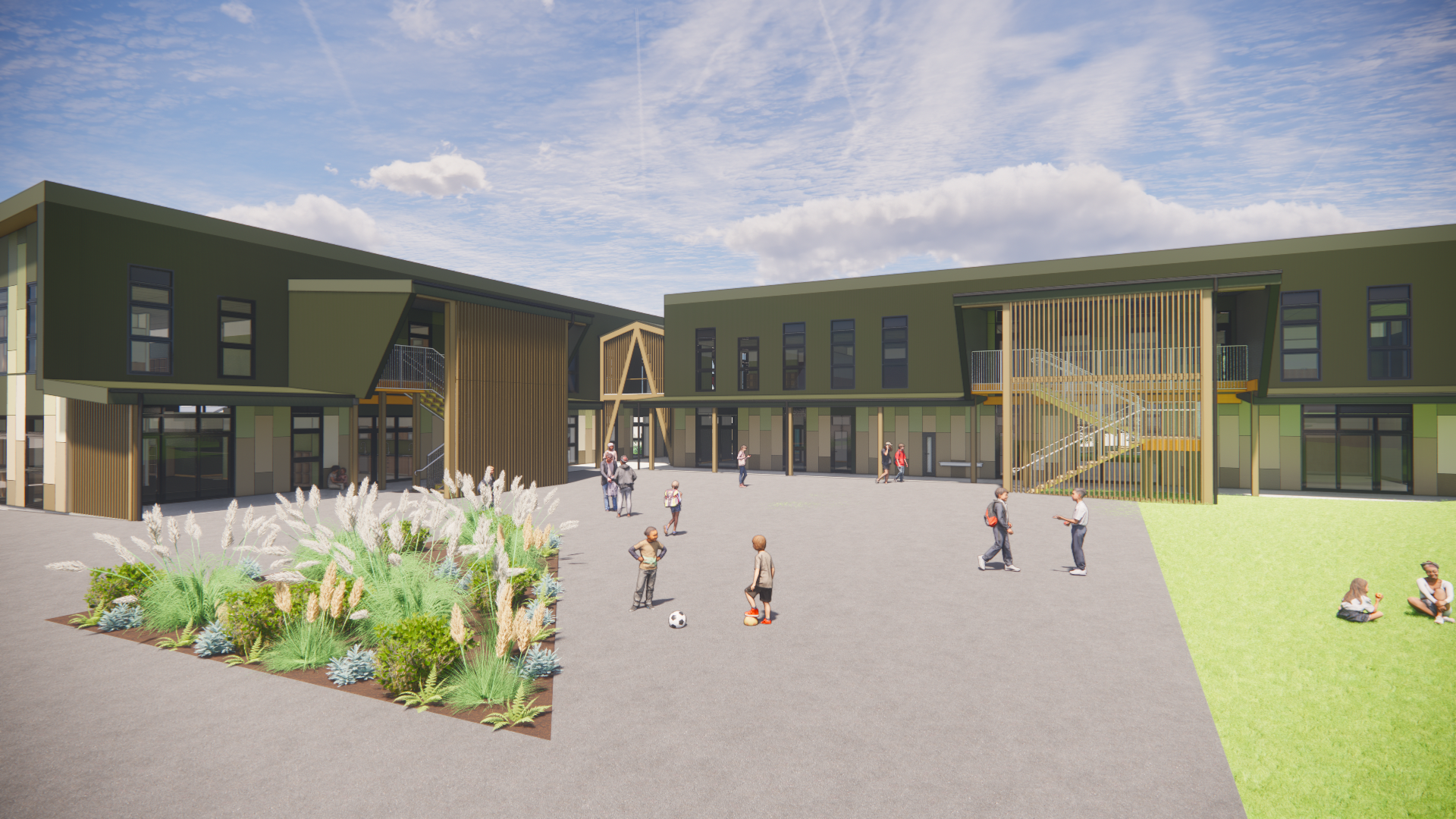 A render of the new Te Kura Kaupapa Māori o Ngā Mokopuna in Seatoun, Wellington. Photo / Supplied