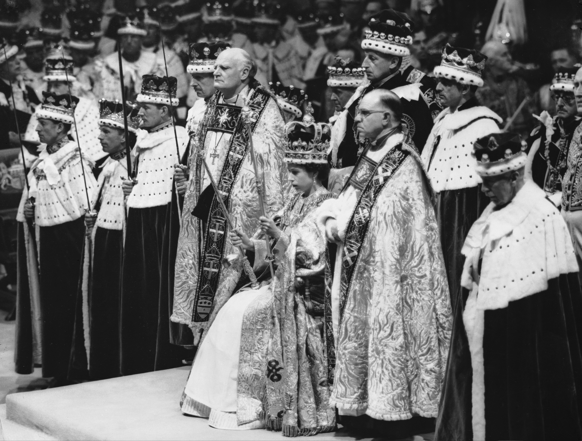 Queen Elizbeth II's coronation in Westminster Abbey, London on June 2, 1953. Photo / Getty Images