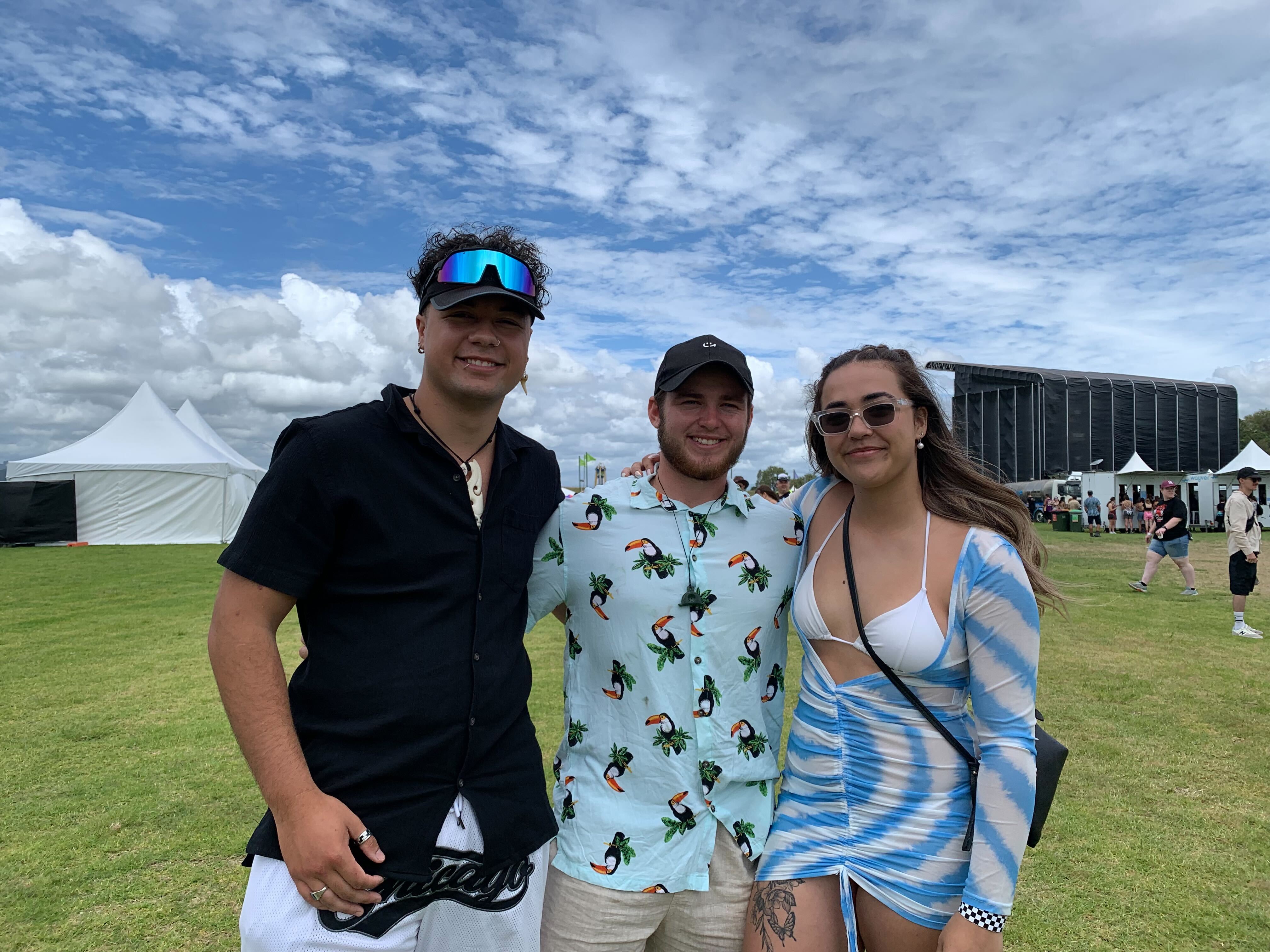 Jarrel Johnson, Max Walker and Harmony Lucas came from Taupō. Photo / Megan Wilson