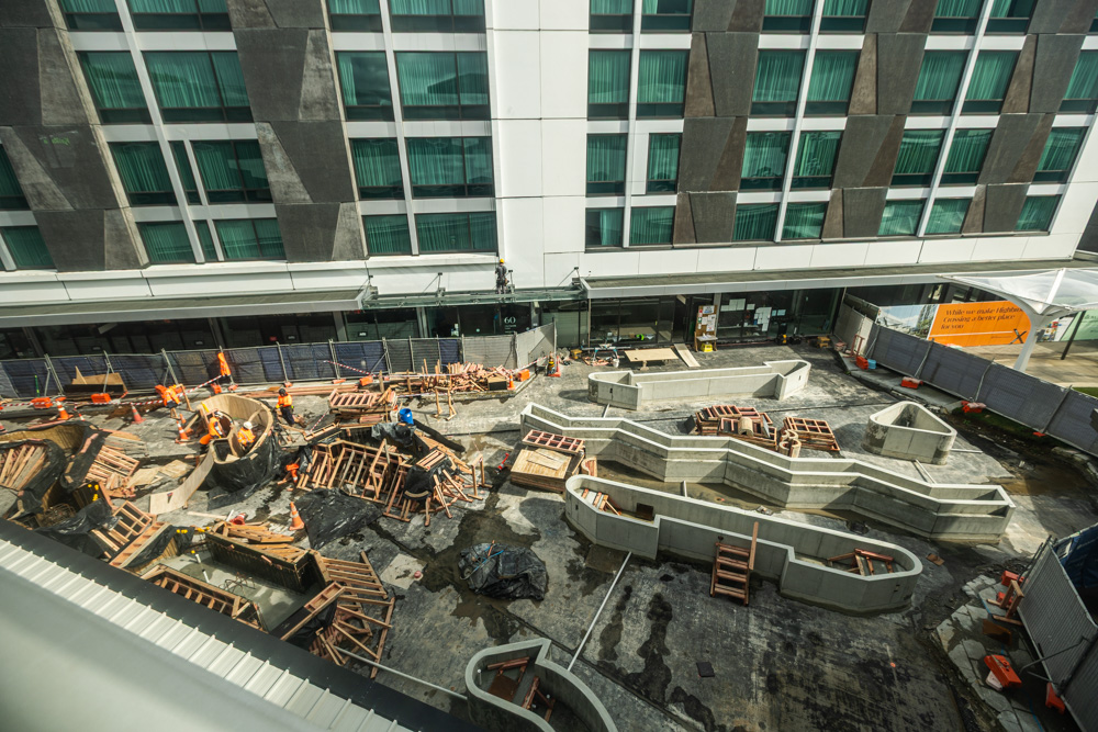 Work at Highbrook Crossing a few months back. Photo / Jason Dorday