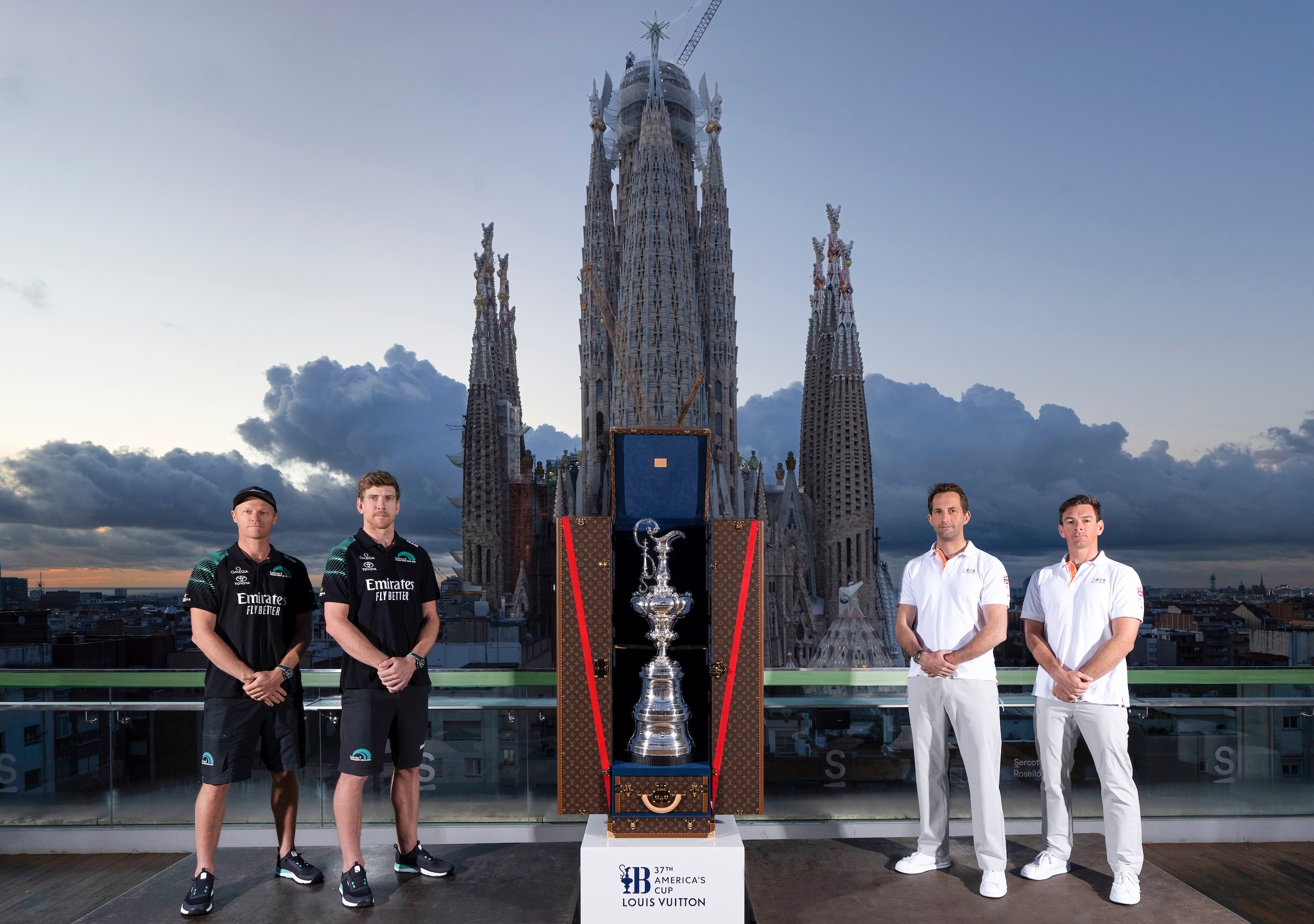 Emirates Team New Zealand will sail against Ineos Britannia in the Cup match in Barcelona. Photo / Ian Roman, America's Cup