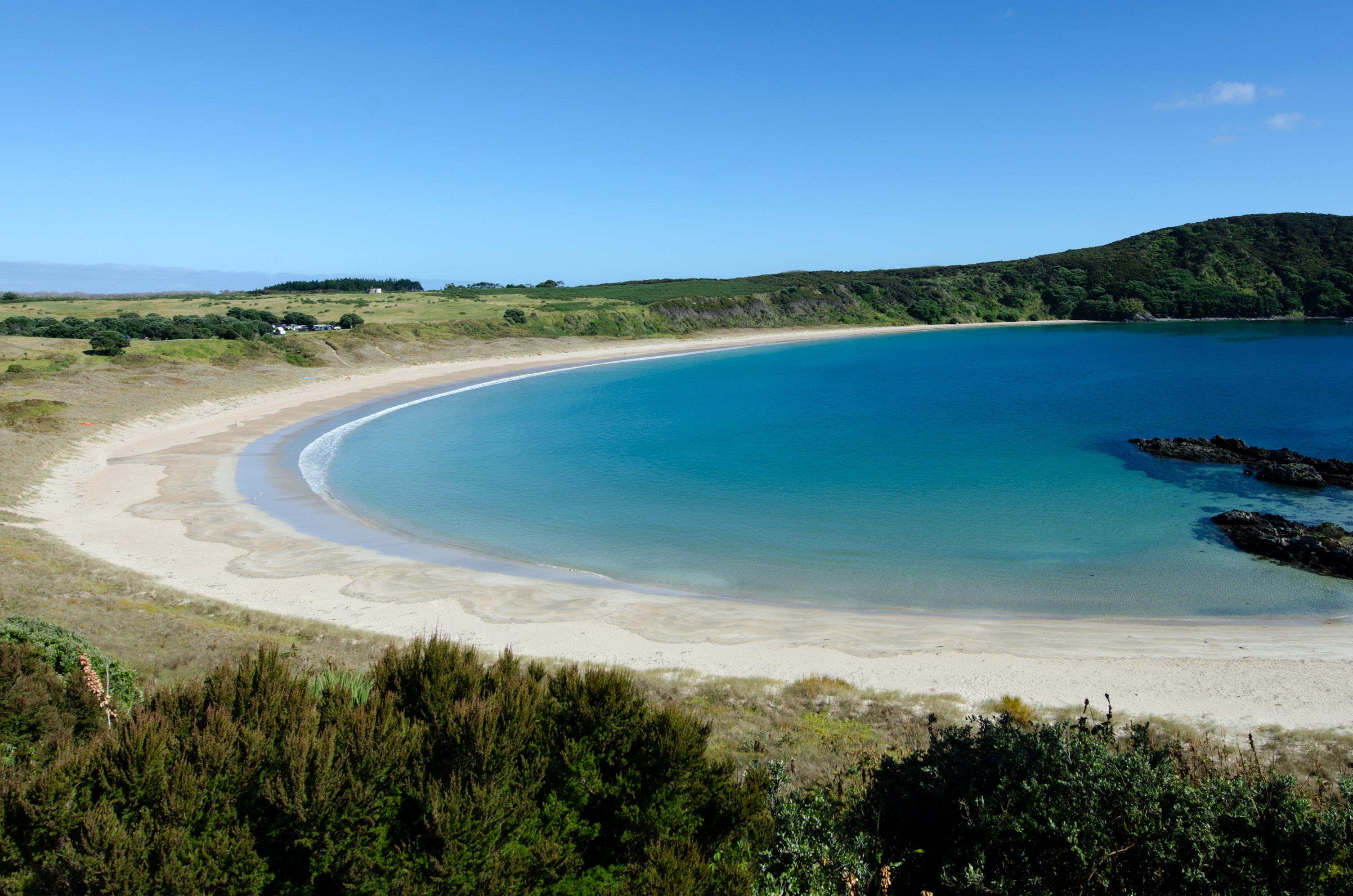 Landscape view of Matai Bay coastline in Karikari peninsula of Northland New Zealand. Photo / 123rf