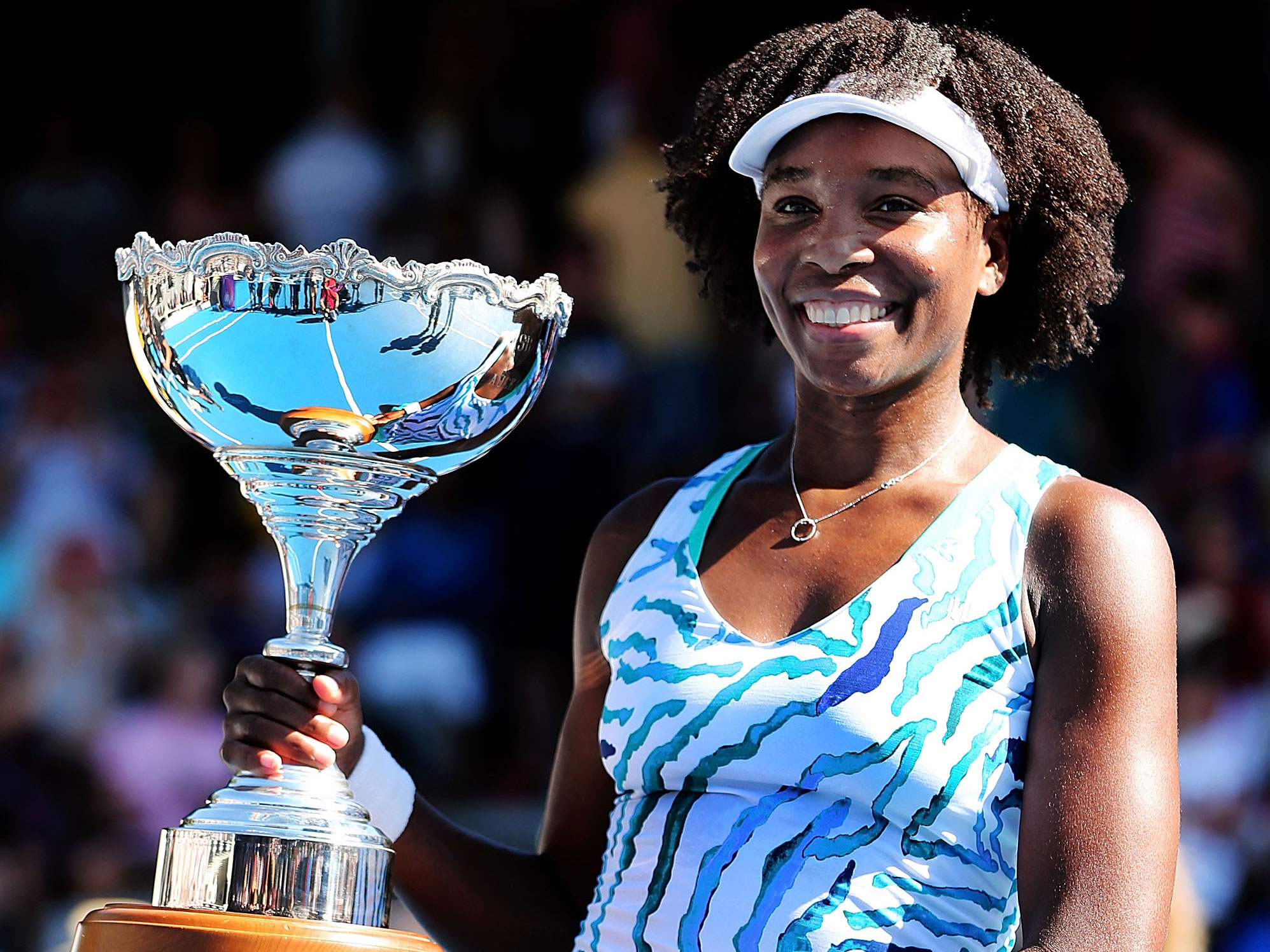 Venus Williams won the 2015 ASB Classic with a tough three-set victory over Caroline Wozniacki. Photo / Getty