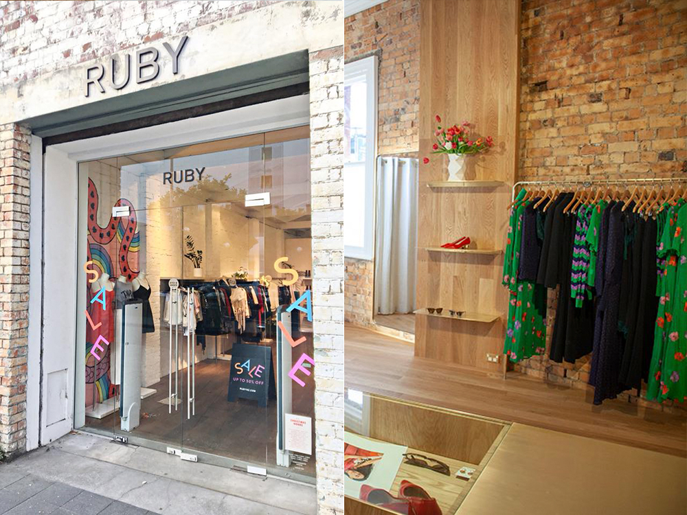 Out for a shop? Local labels Ruby (left), Kate Sylvester and more are making it easier for consumers to shop sustainably. Photos / Supplied