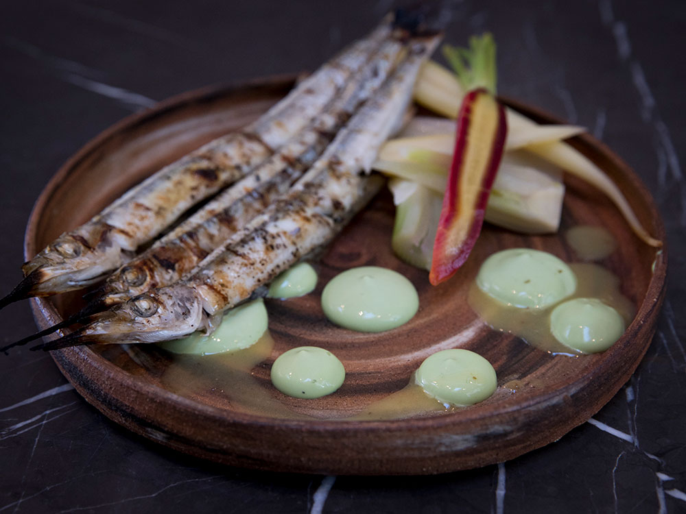 Flame-grilled piper fish. Picture / Dean Purcell
