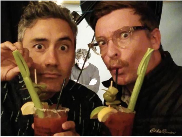 Taika Waititi and Rhys Darby had a ball onset. Photo / Supplied