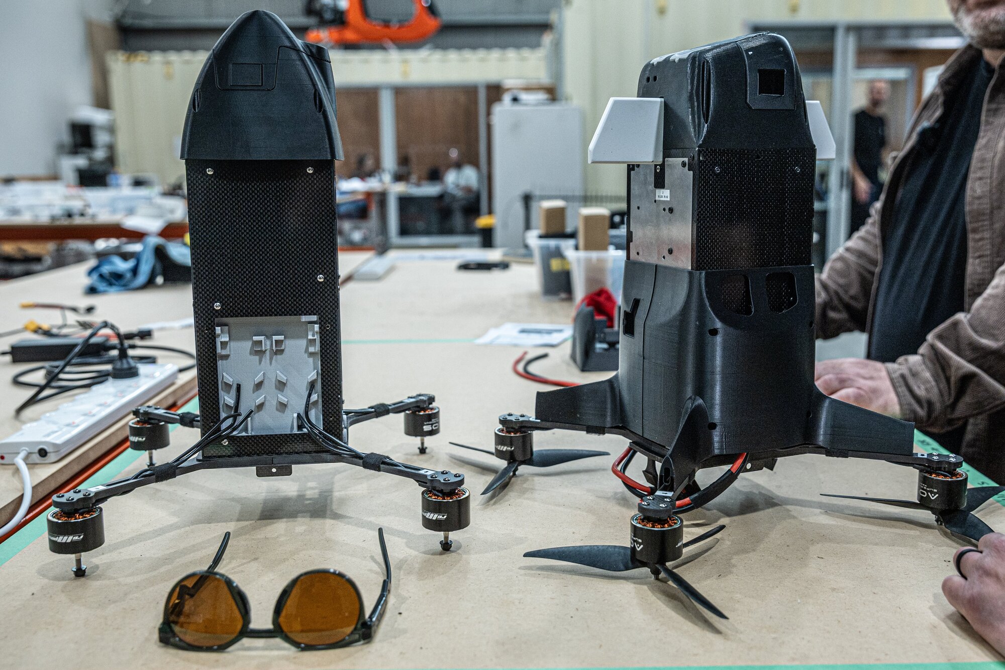 A partially disassembled Syos SA1 drone interceptor. Photo / Jason Dorday