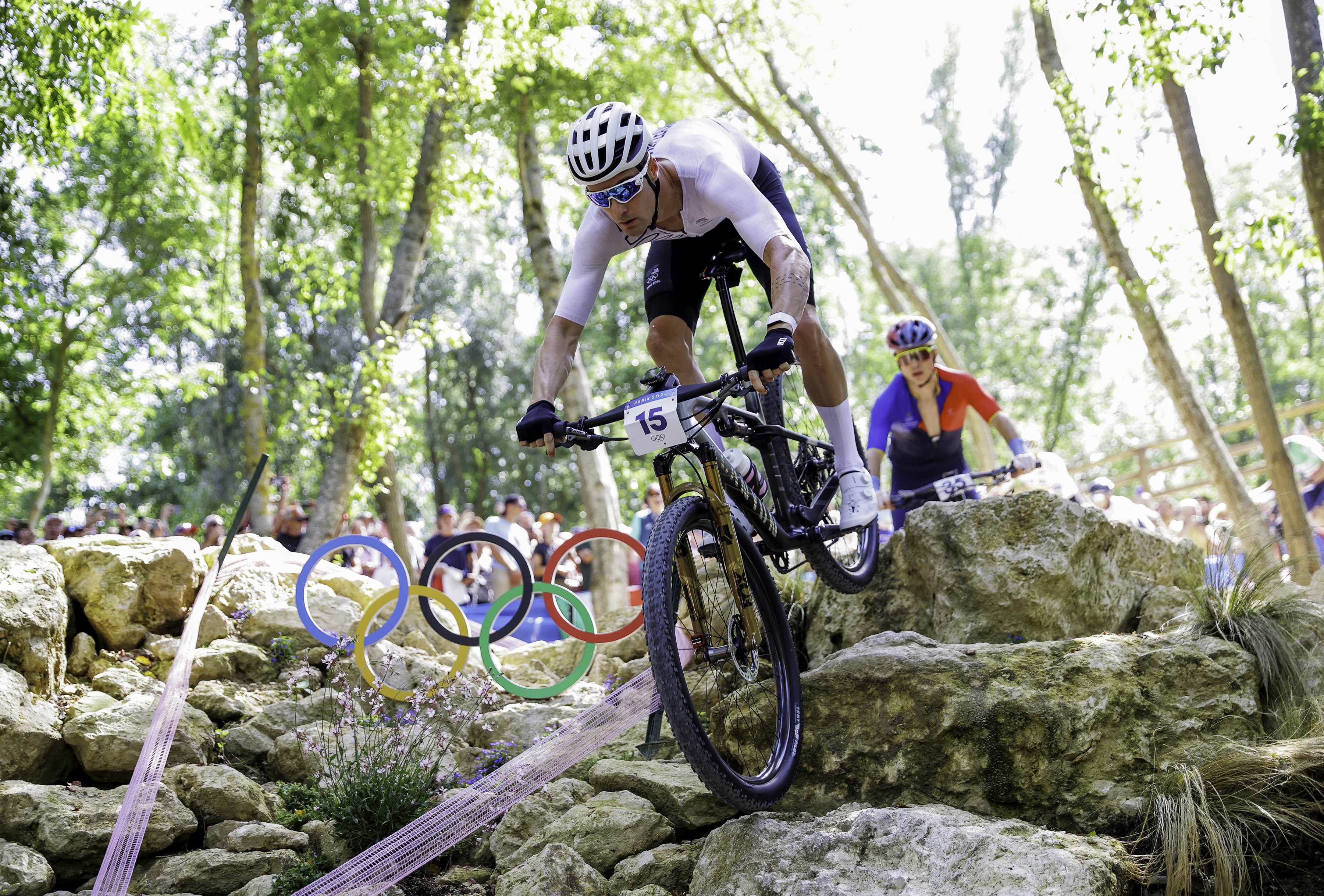 Sam Gaze in action during the men's mountain bike cross-country. Photo / Photosport