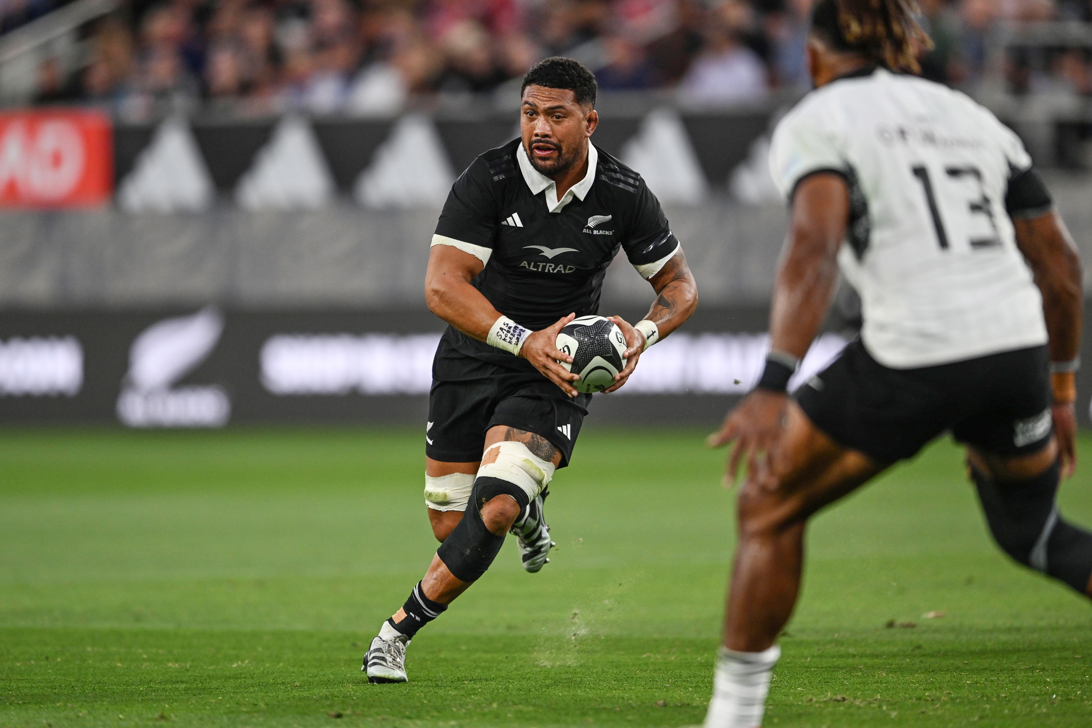 Ardie Savea in action for the All Blacks  against Fiji. Photo / Photosport
