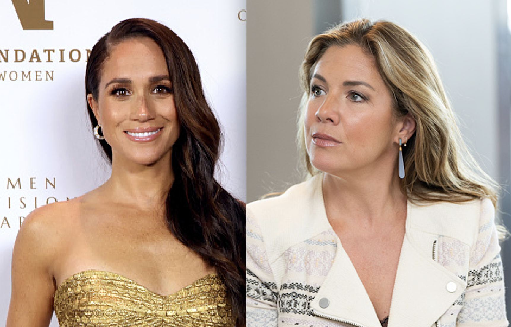Sophie Grégoire Trudeau (right) spoke on Meghan Markle's podcast Archetypes last year. Photo / Getty Images