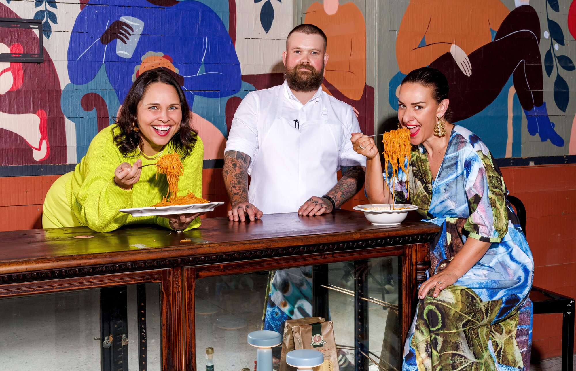 Newmarket's Burger Burger is about to become an Italian restaurant called Mama - opened by friends and collaborators (from left) Leisha Jones, Joe O'Connell, Mimi Gilmour Buckley and (not pictured) Mike Slaven. Photo / Babiche Martens