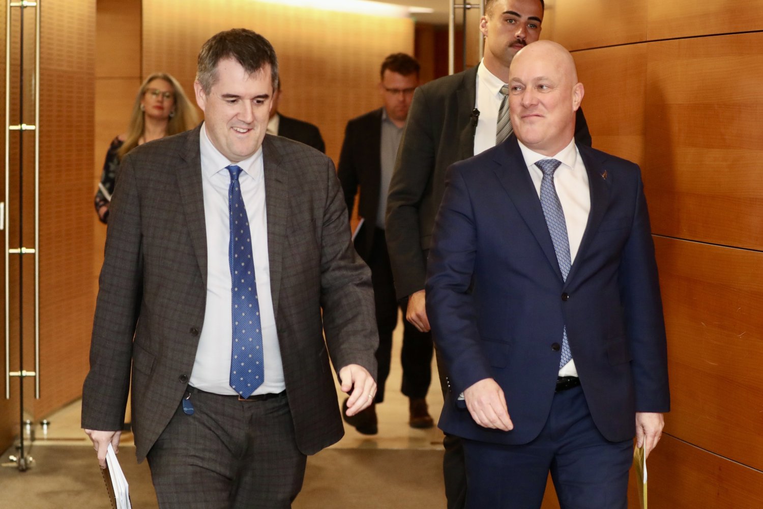 Prime Minister Christopher Luxon (right) and Housing Minister Chris Bishop. Photo / Mark Mitchell