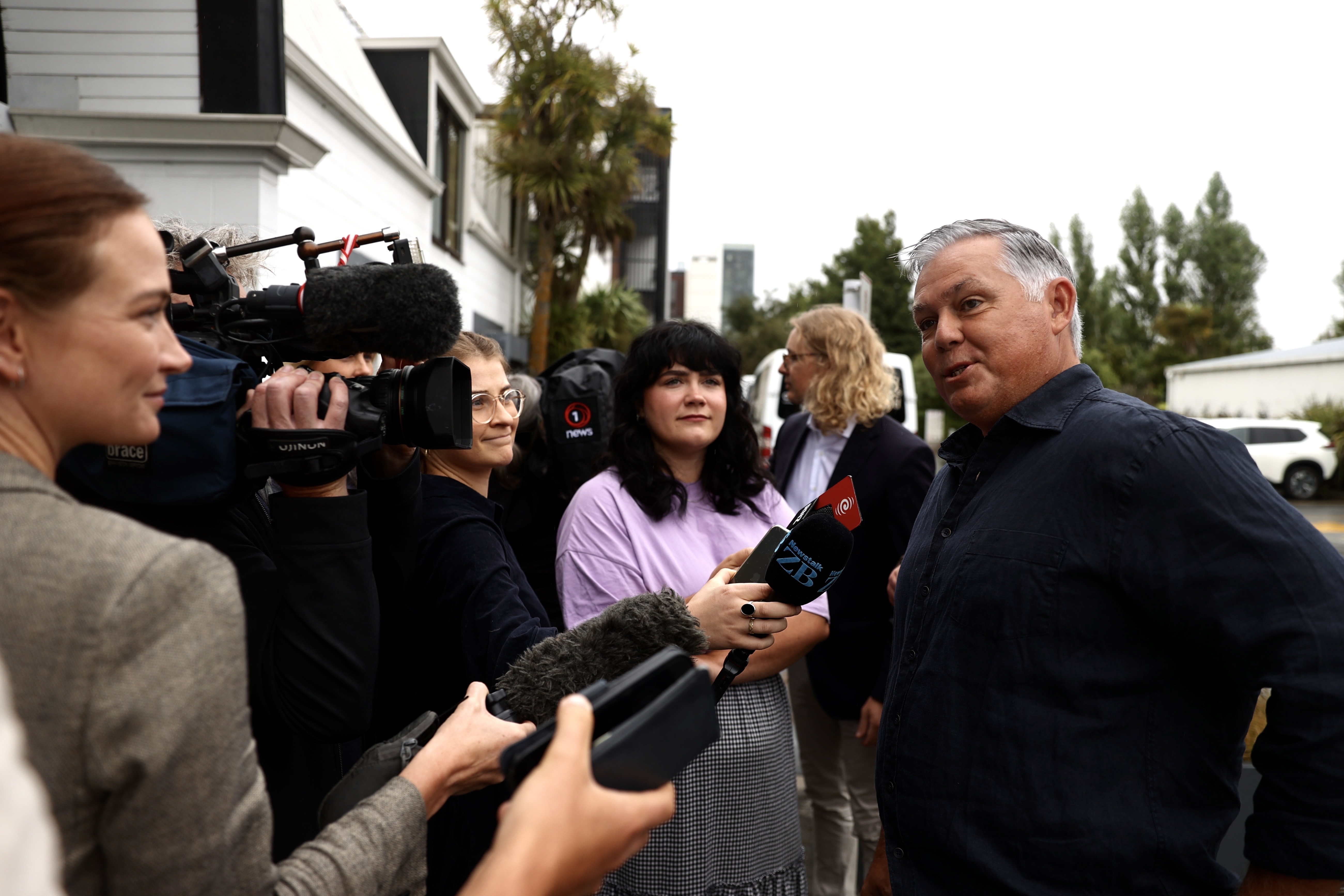National MP Mark Mitchell arriving for the two-day caucus retreat in Christchurch. Photo / George Heard