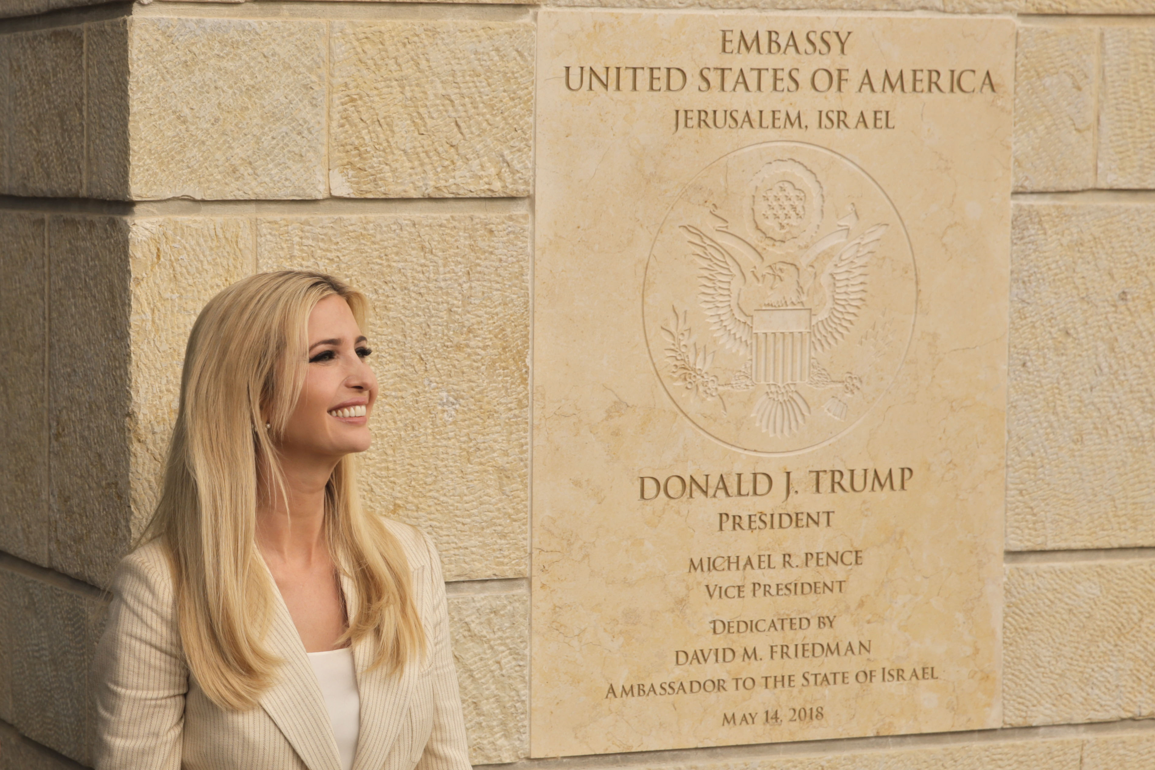 Ivanka Trump said a few words at the opening ceremony. Photo / AP 