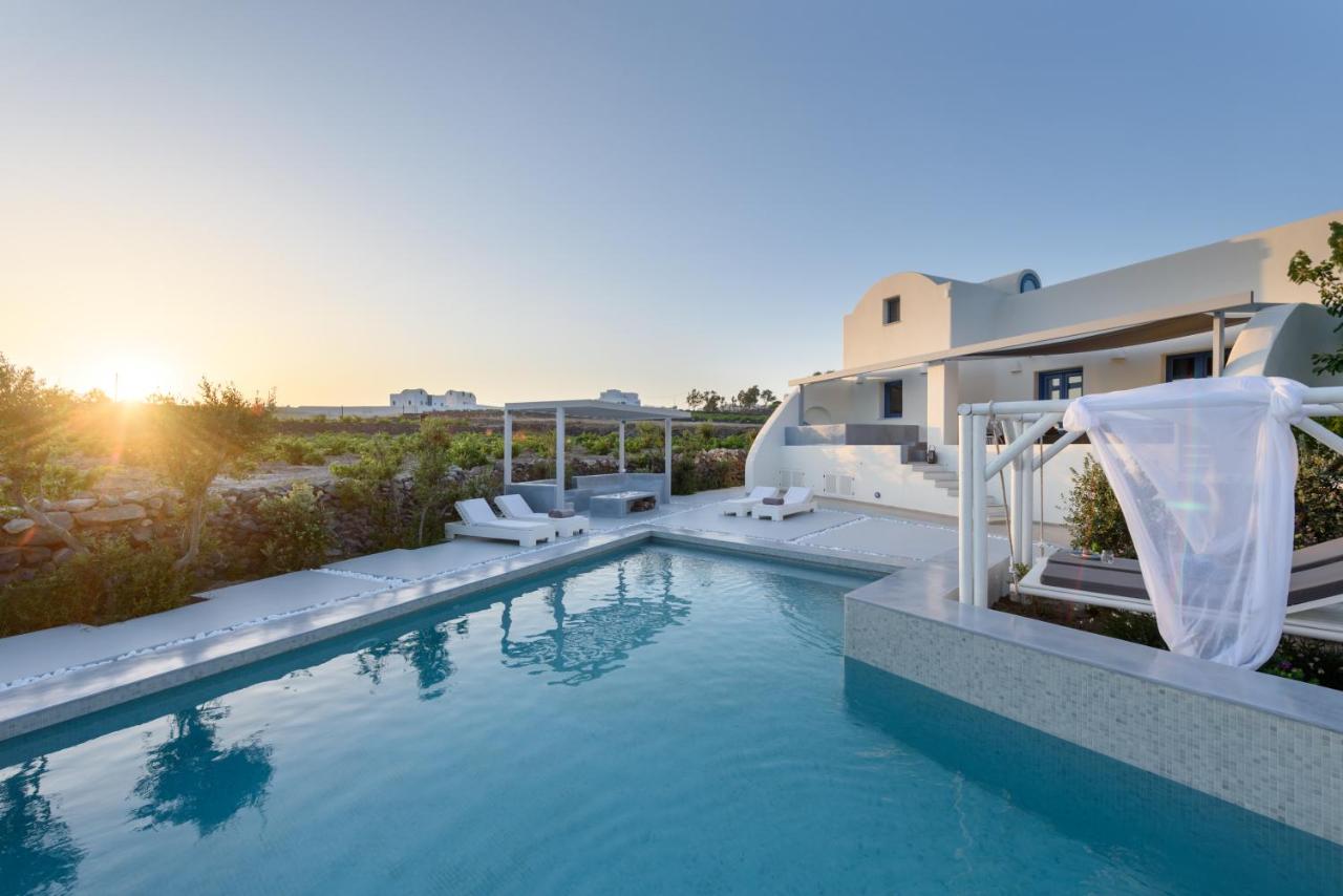 Located just outside Megalochori, this contemporary Plum Guide villa boasts its own private pool and four bedrooms, providing a modern yet luxurious escape with all the comforts you might need. Photo / Supplied