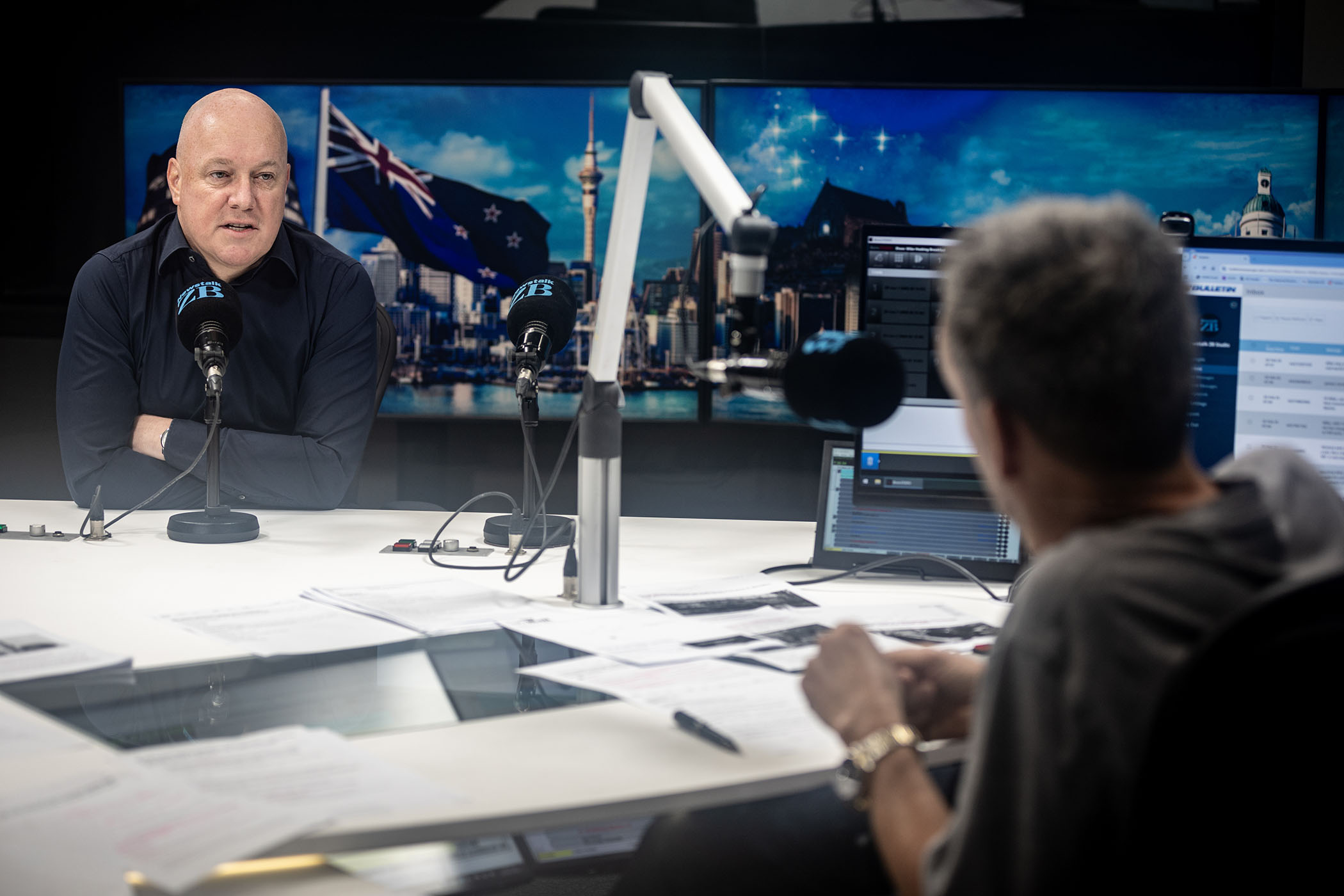Prime Minister Christopher Luxon appeared on Newstalk ZB host Mike Hosking's show this week. Photo / Michael Craig