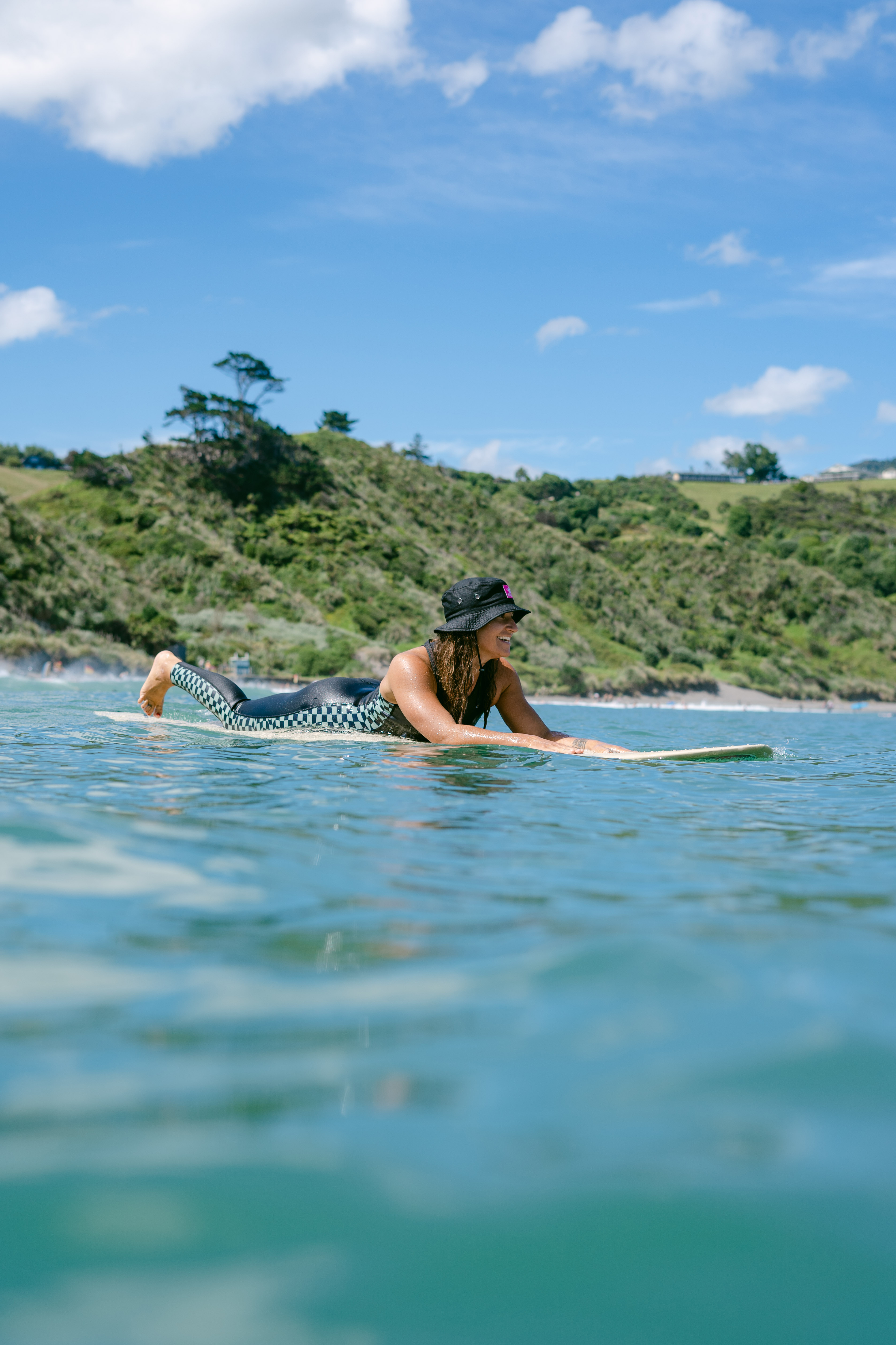 Nina Nouk started Raglan-based surf group The Dames  two years ago. Photo / Leonie Anholts, @Surfgirlnz
