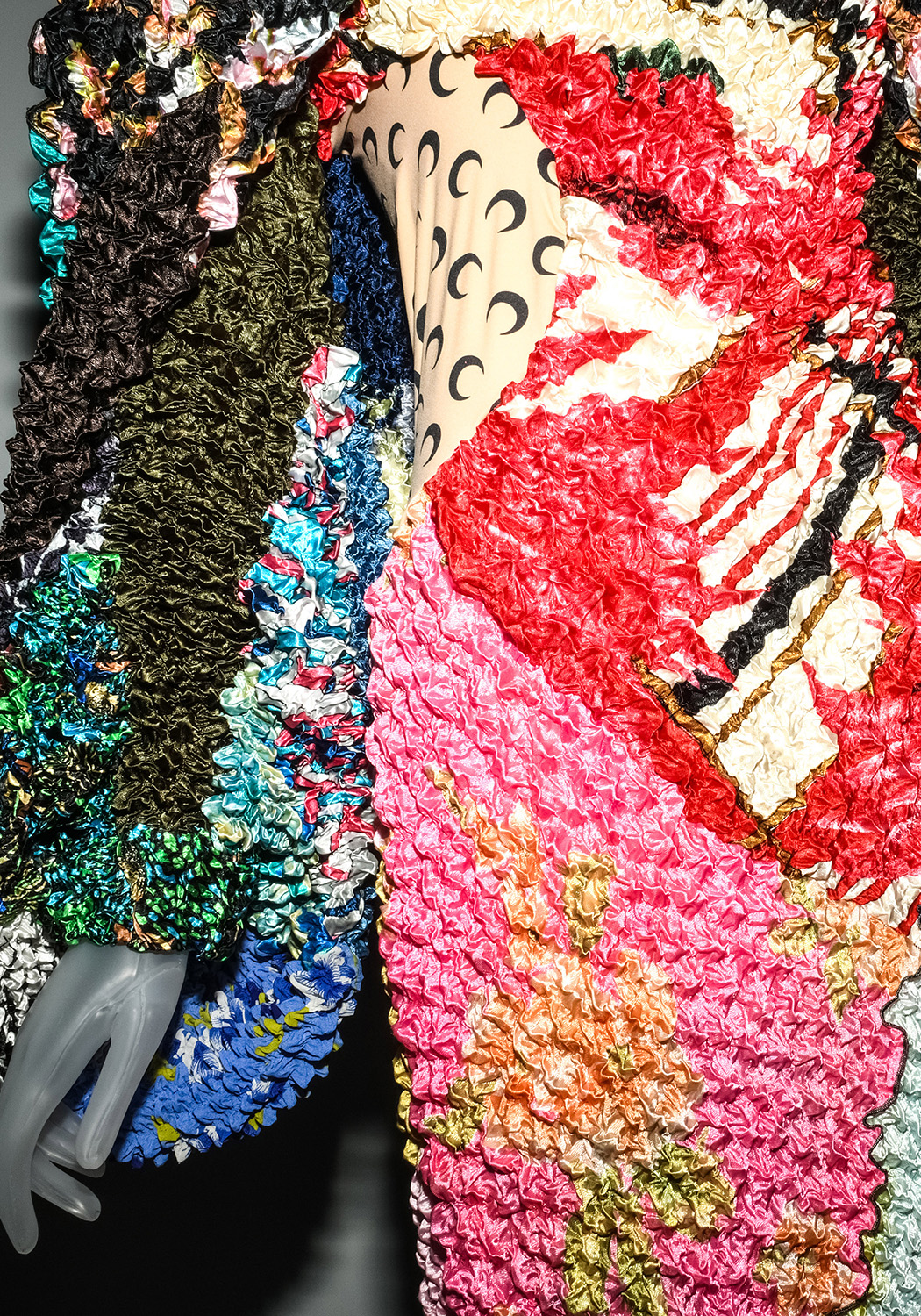 A Marine Serre dress detail from the Women Dressing Women exhibition at the Met. Photo / Simbarashe Cha, The New York Times