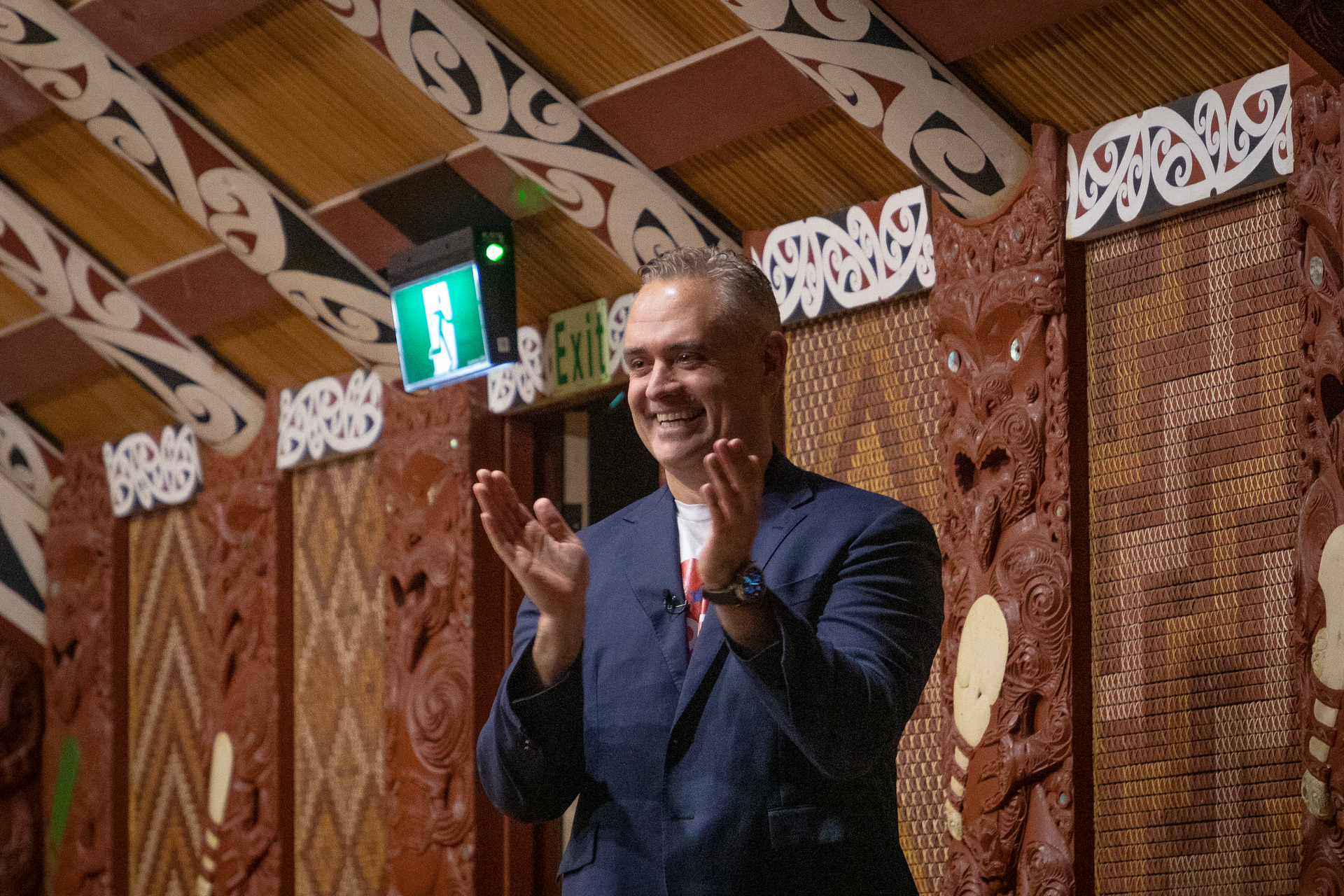 Mayoral candidate Fletcher Tabuteau at his campaign launch on Thursday. Photo / Andrew Warner
