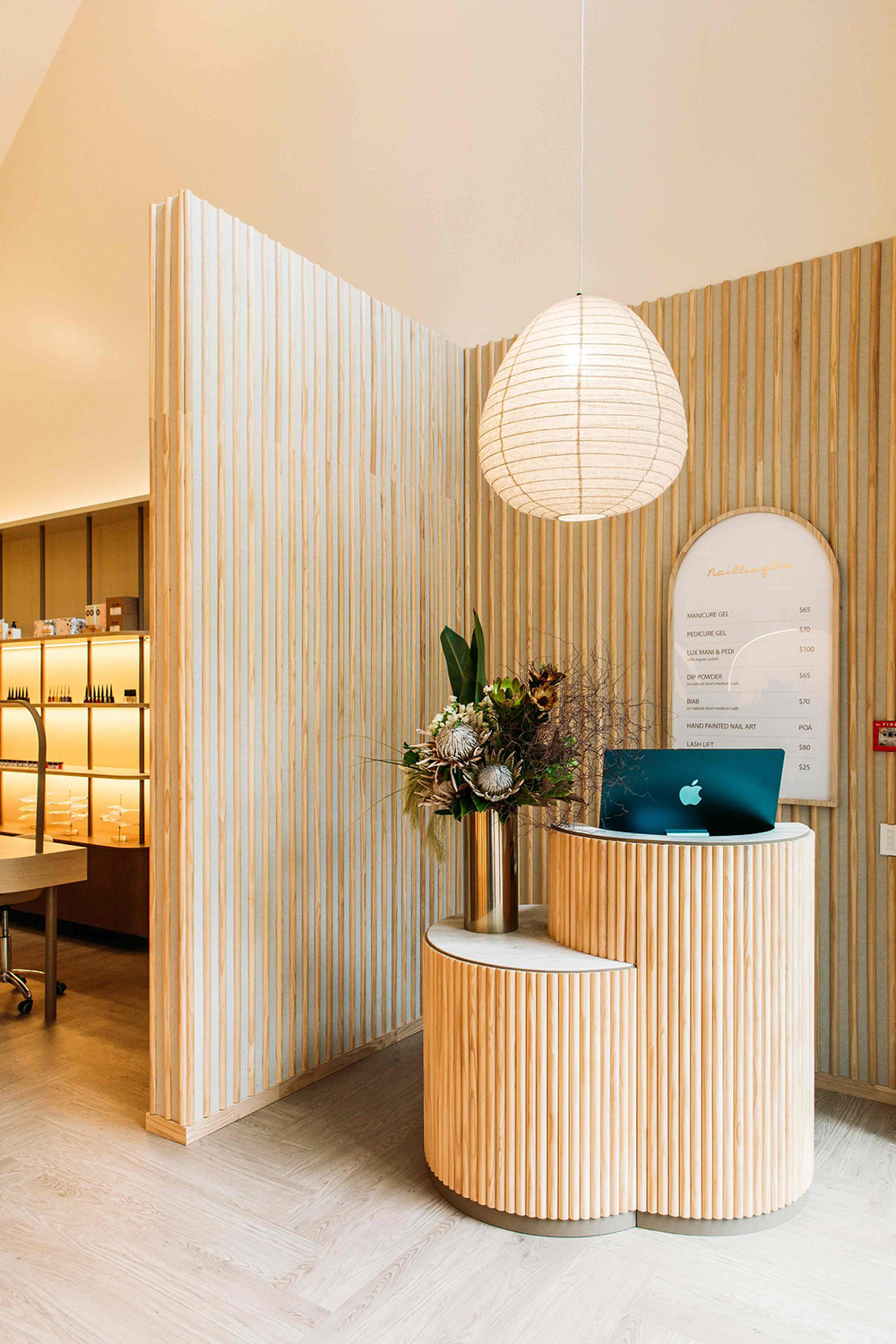 The warm, sanctuary-like space of Naillington was shortlisted for an interior design award. Photo / Supplied