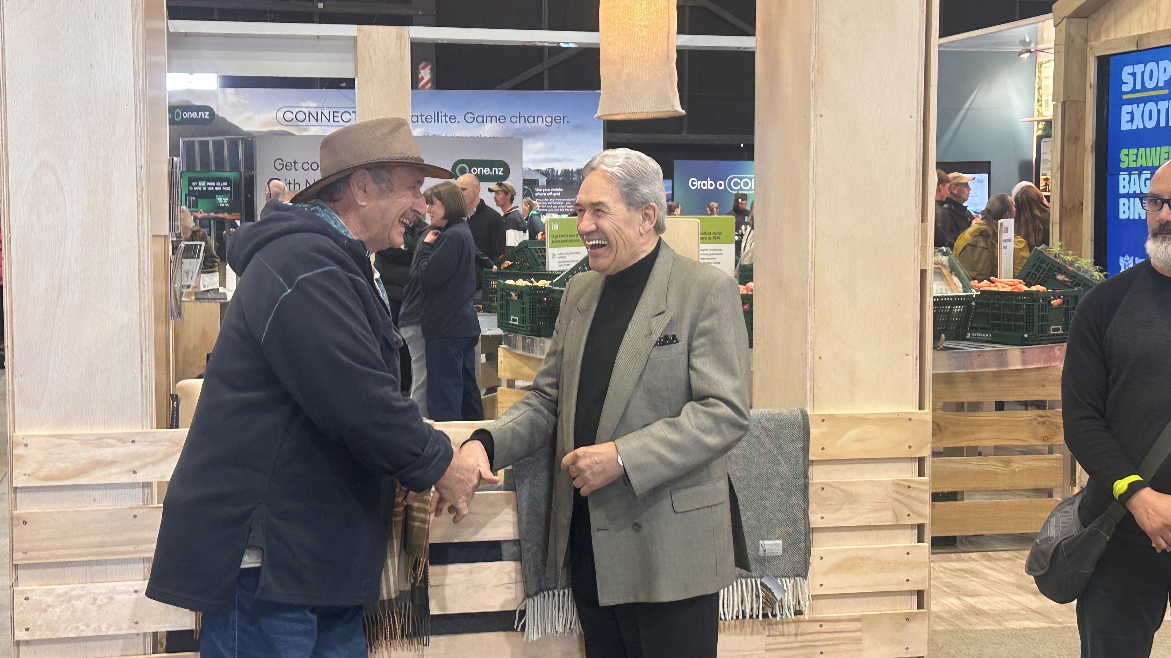 NZ First leader Winston Peters was at Fieldays on Friday. Photo / Jamie Ensor