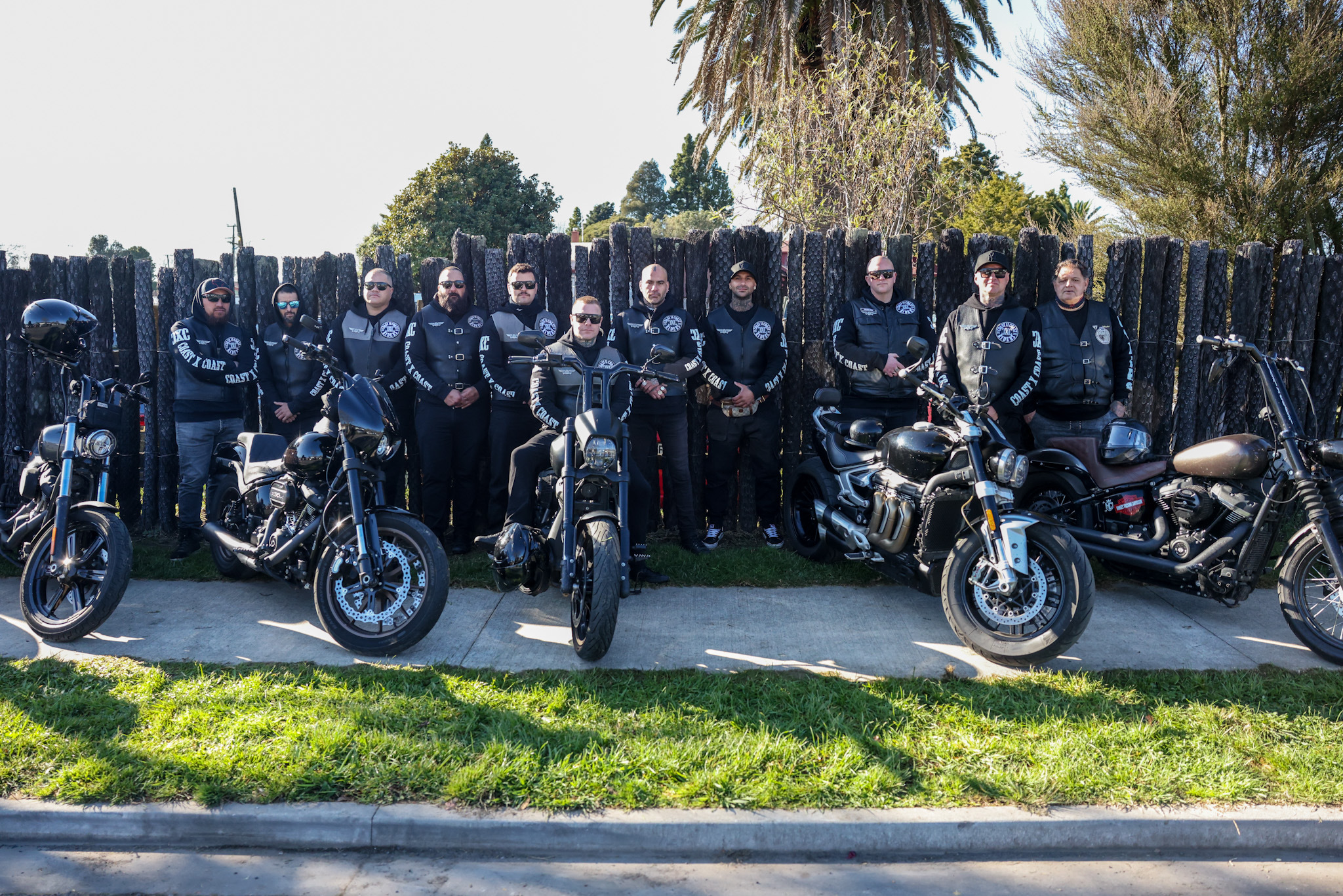 Hundreds arrived for the burial ceremony of Kīngi Tūheitia, including CoastxCoast motorcycle club from Huntly. Photo / Mike Scott