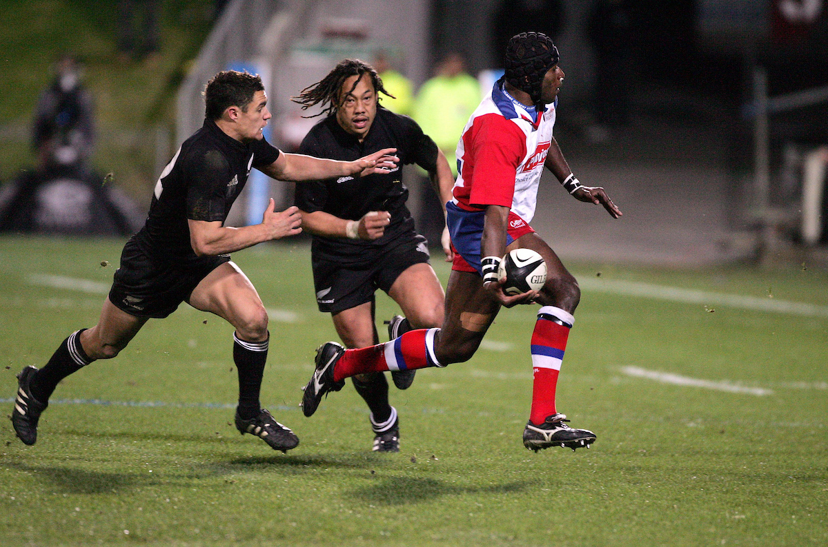Fa'alogo Tana Umaga captained the All Blacks against the Pacific Islanders, and is now coach of Moana Pasifika. Photo / Getty Images