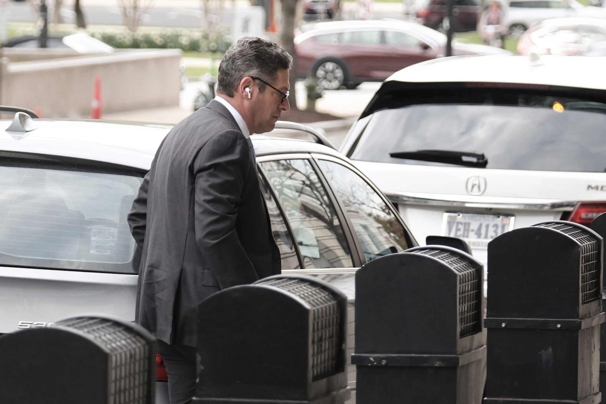 Joel Kaplan, the chief global affairs officer at Meta, arrives at court in Washington. Photo /  Michael A. McCoy /  New York Times